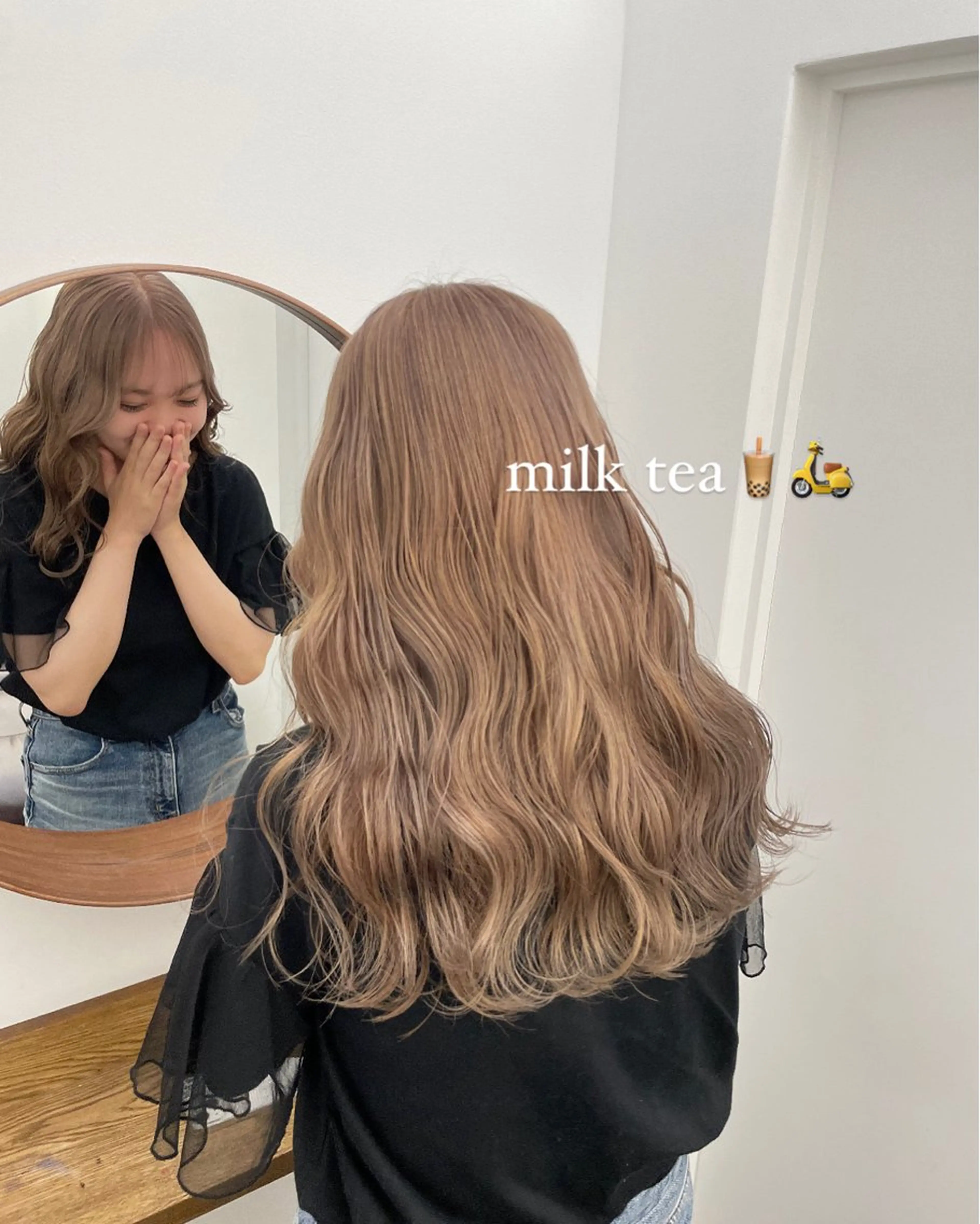 ロング カラー ブリーチ ヘアカラー ハイトーン/透明感 カラー/下出有沙のヘアスタイル