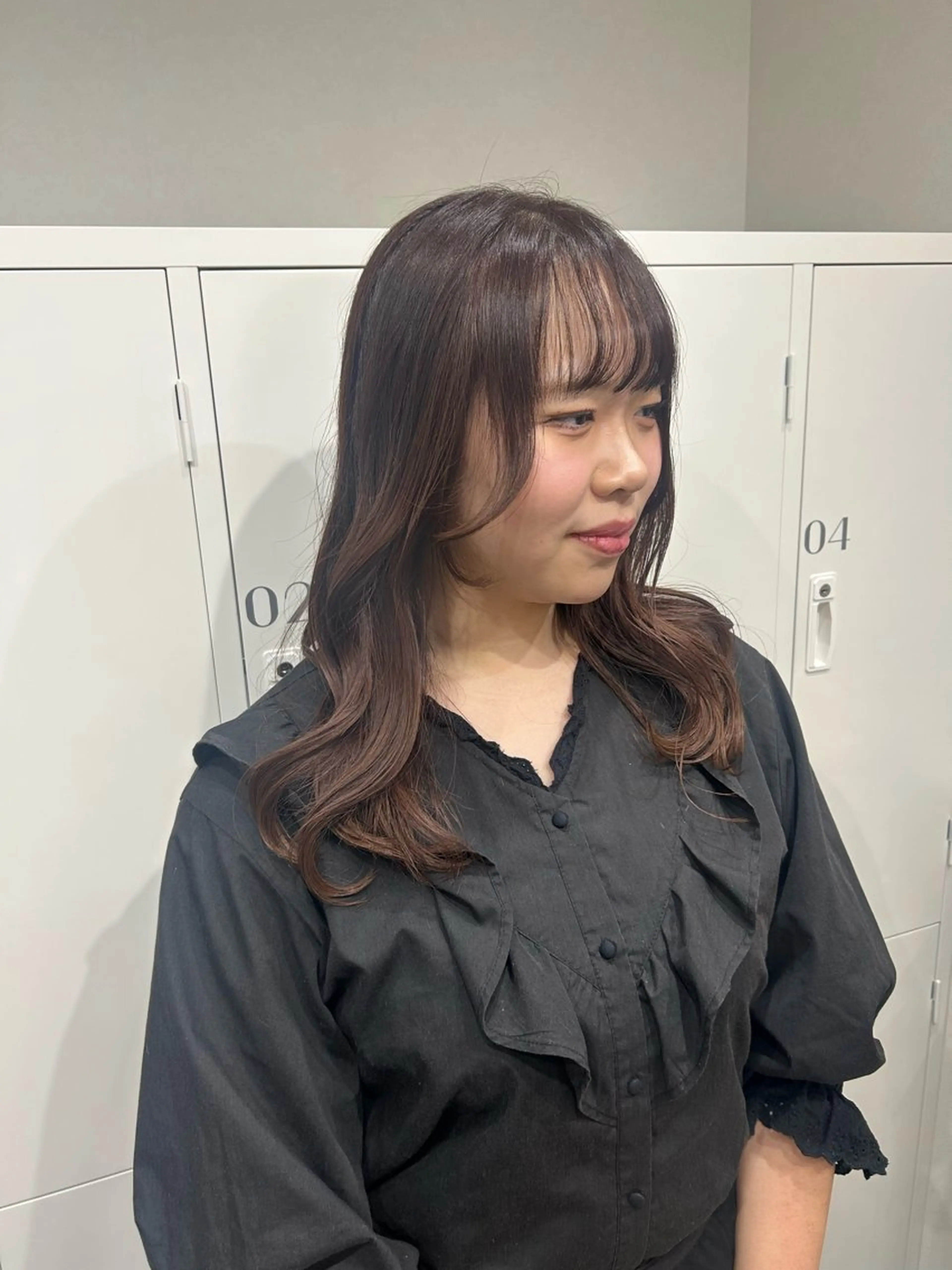 ミディアム カラー ヘアアレンジ ベージュカラー ラベンダーカラー ラベンダーベージュ ヘアカラー ボブ /ニュアンス/ satomi🧸💖のヘアスタイル