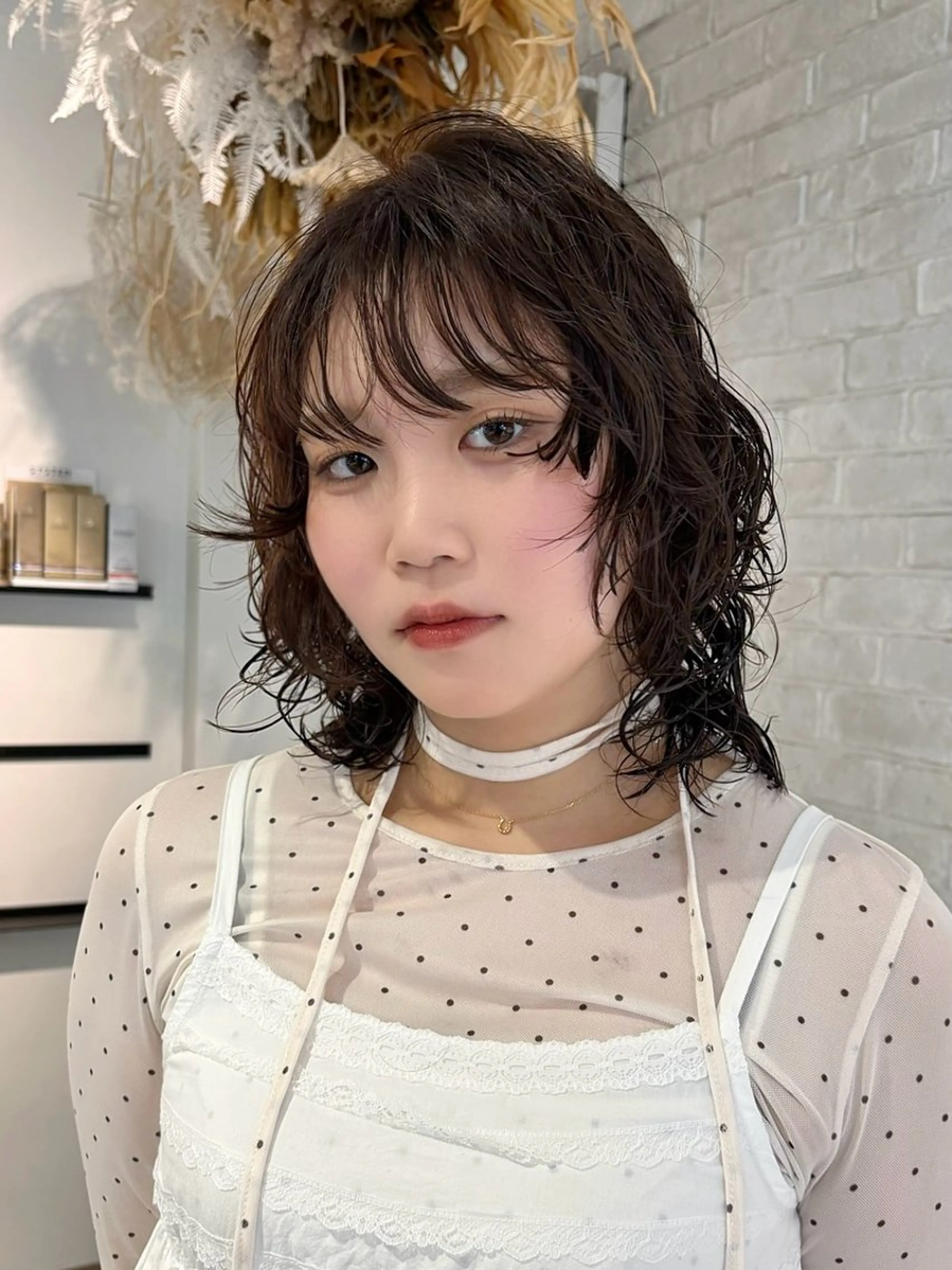 ミディアム カラー ミディアムパーマ カット パーマ トリートメント 札幌パーマ/ レイヤー/後藤海音のヘアスタイル