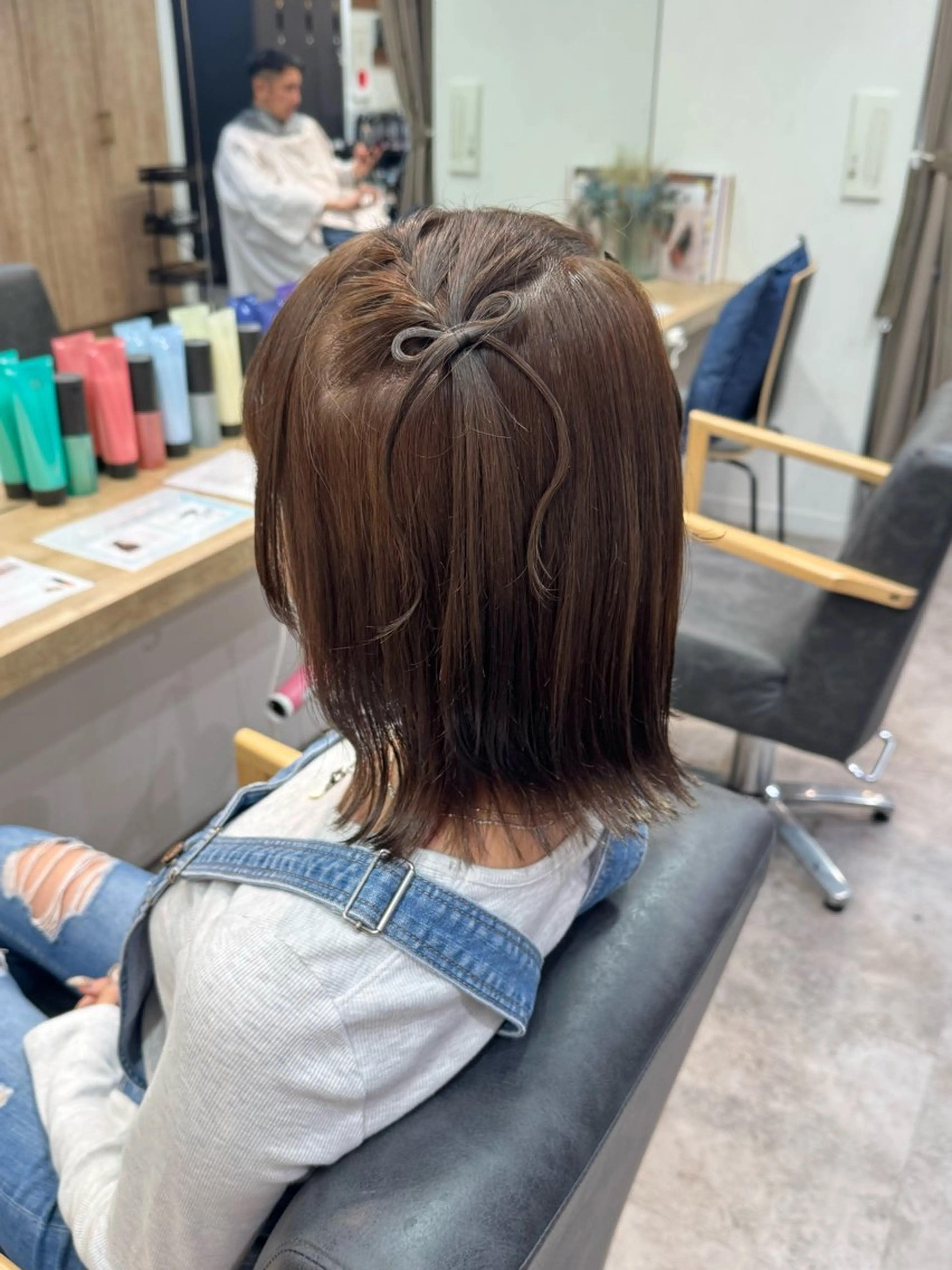 ミディアム カラー ヘアアレンジ 縮毛矯正/エクステ ヘアアレンジ/ひふみのヘアスタイル