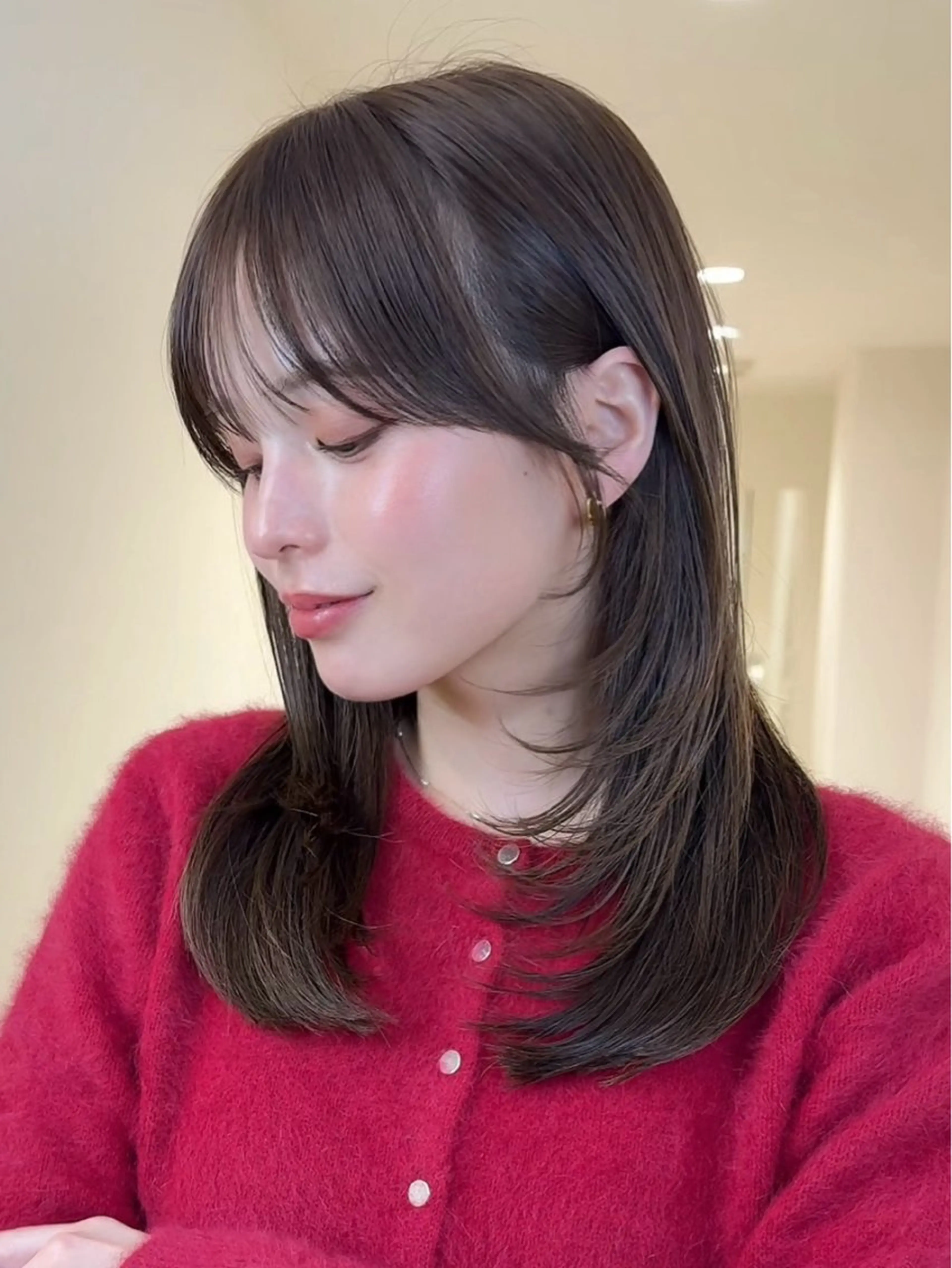 ミディアム カット ヘアカラー hiromu/ レイヤー/渋谷のヘアスタイル