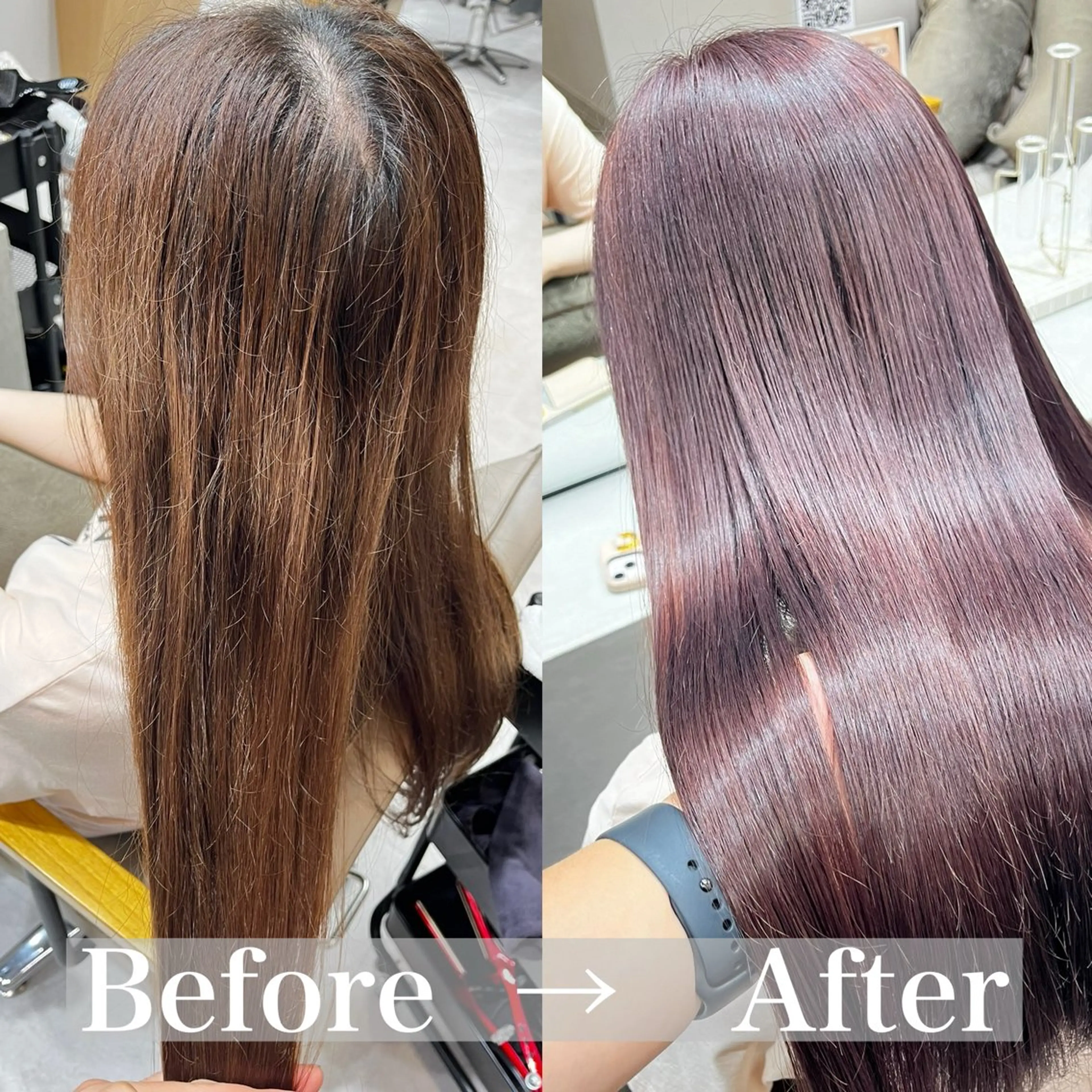 ロング カラー ヘアカラー トリートメント 艶カラーsora🐰 カラーモデル募集🩵のヘアスタイル