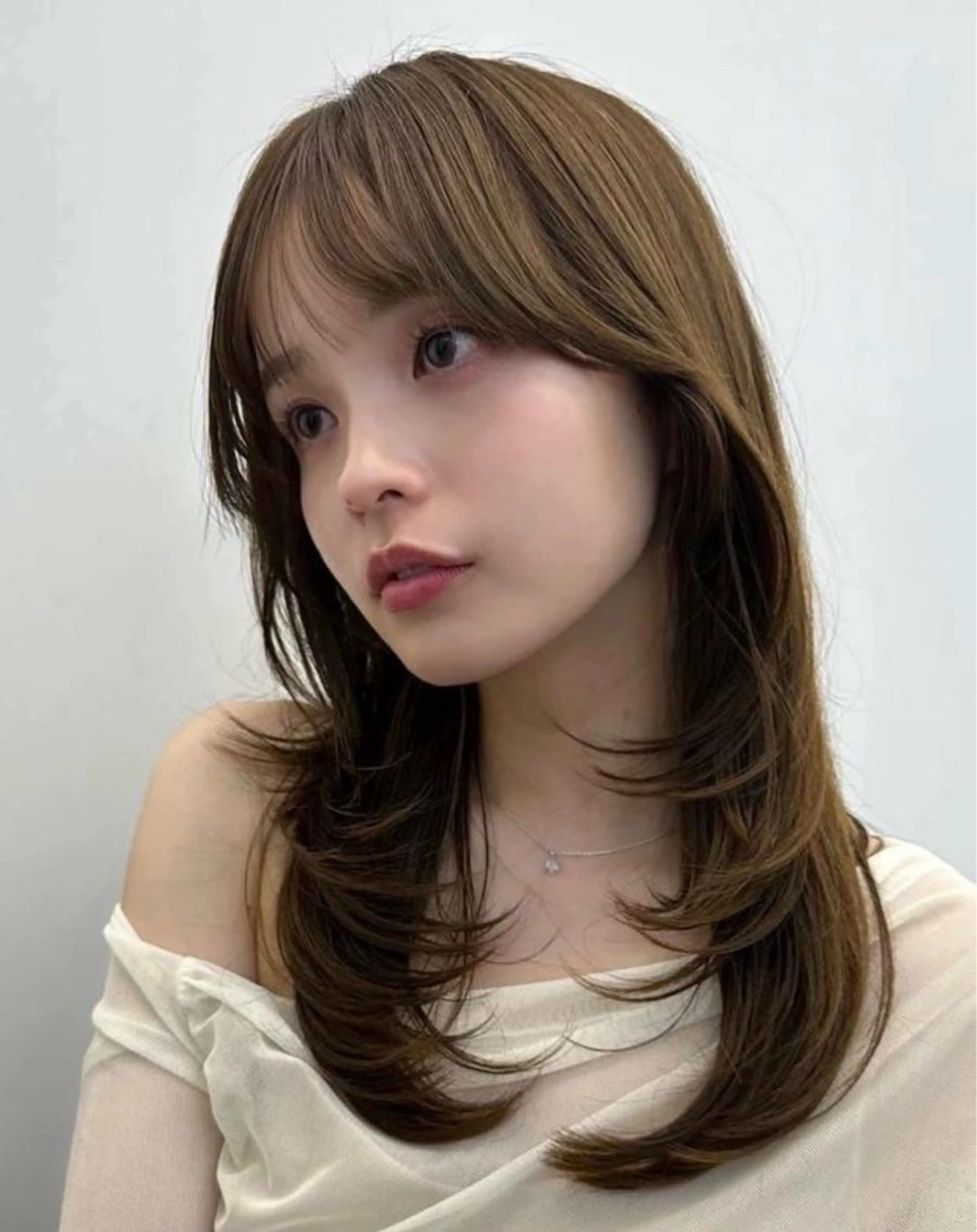 セミロング カラー カット ヘアカラー トリートメント 似合わせ美髪ヘア✨ 天王寺．阿倍野🌈のヘアスタイル