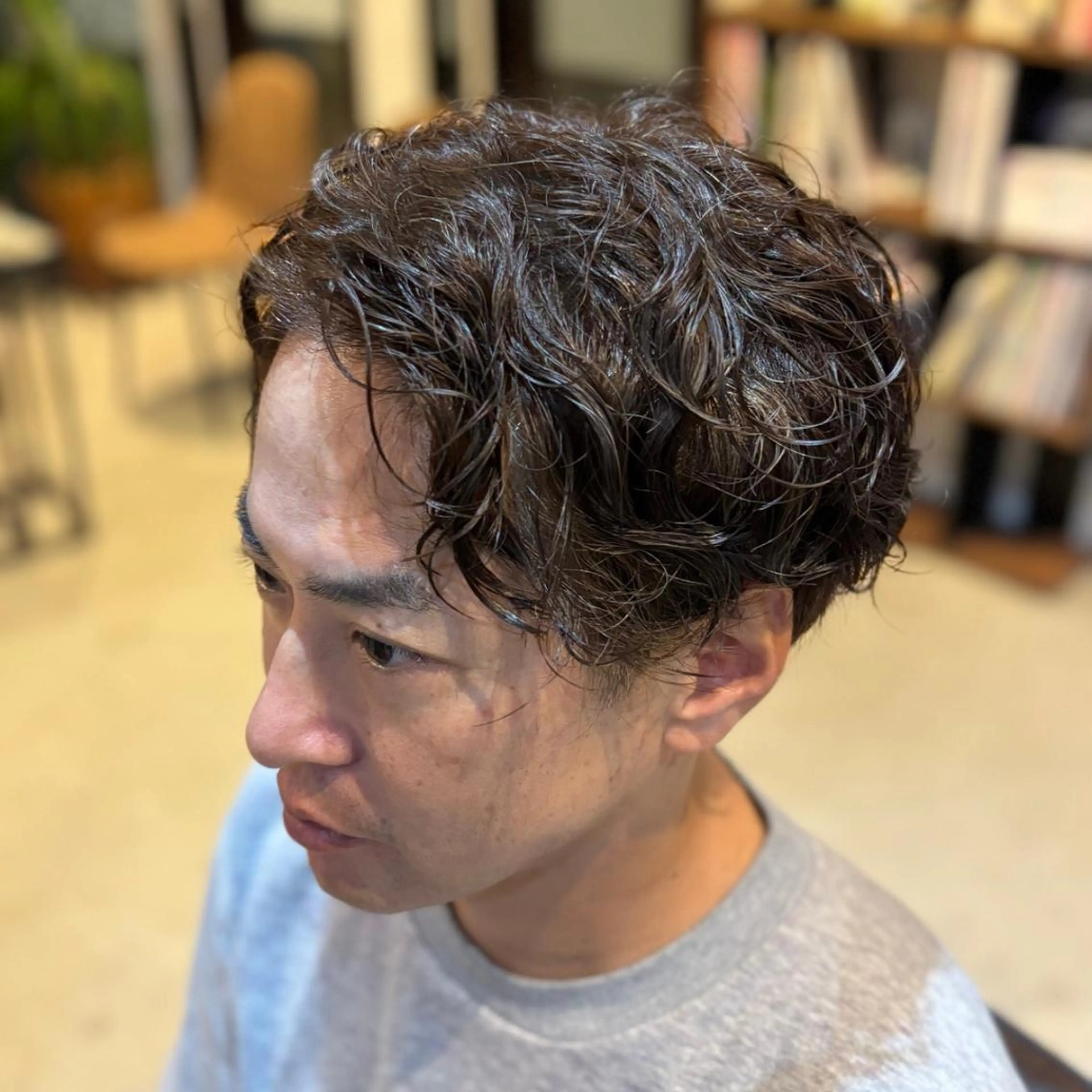 ミディアム カット パーマ ONE.STOP. LABO/メンズのヘアスタイル