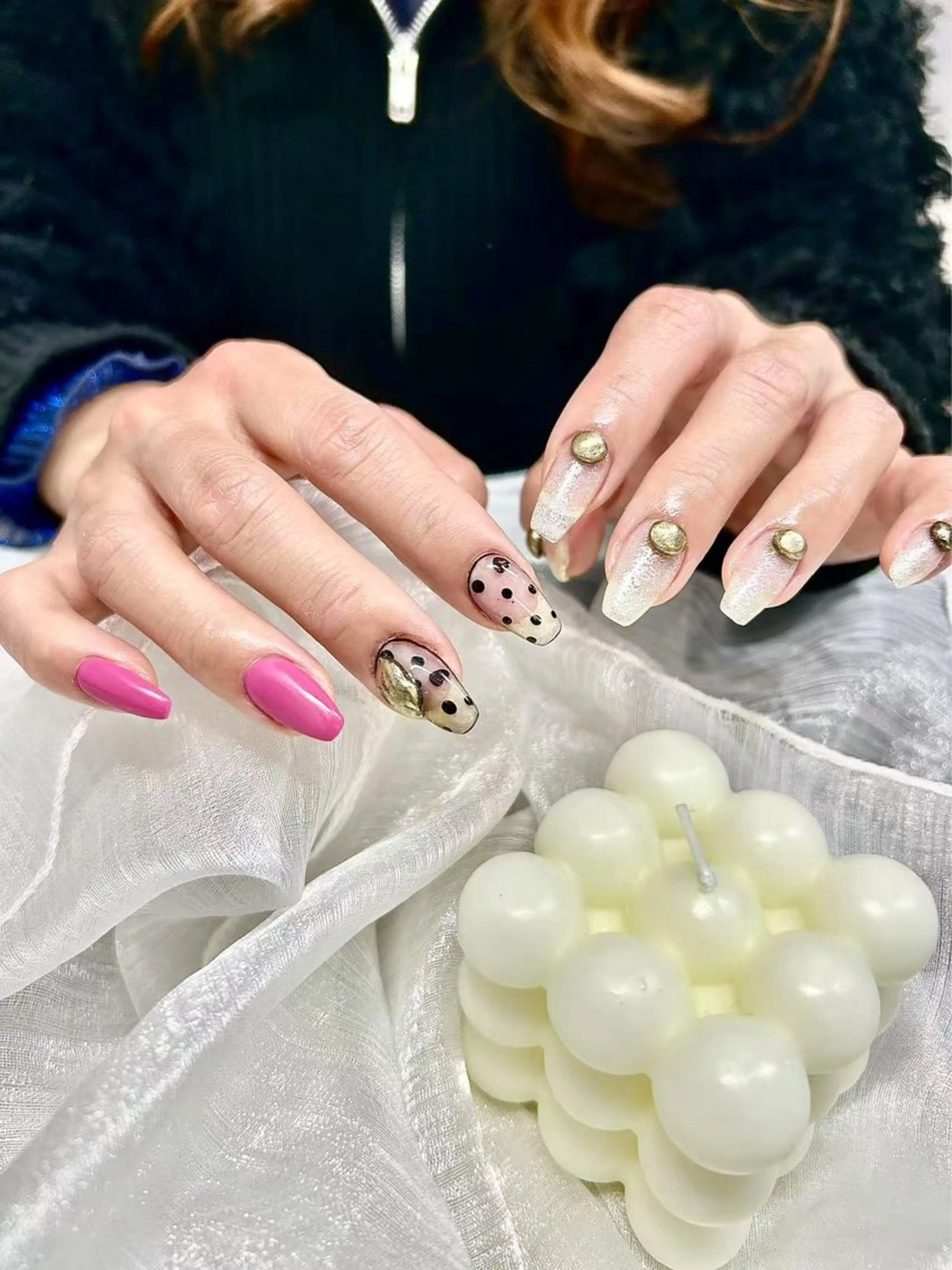 ネイル スカルプネイル シンプルネイル Lu nailsalonのネイルデザイン