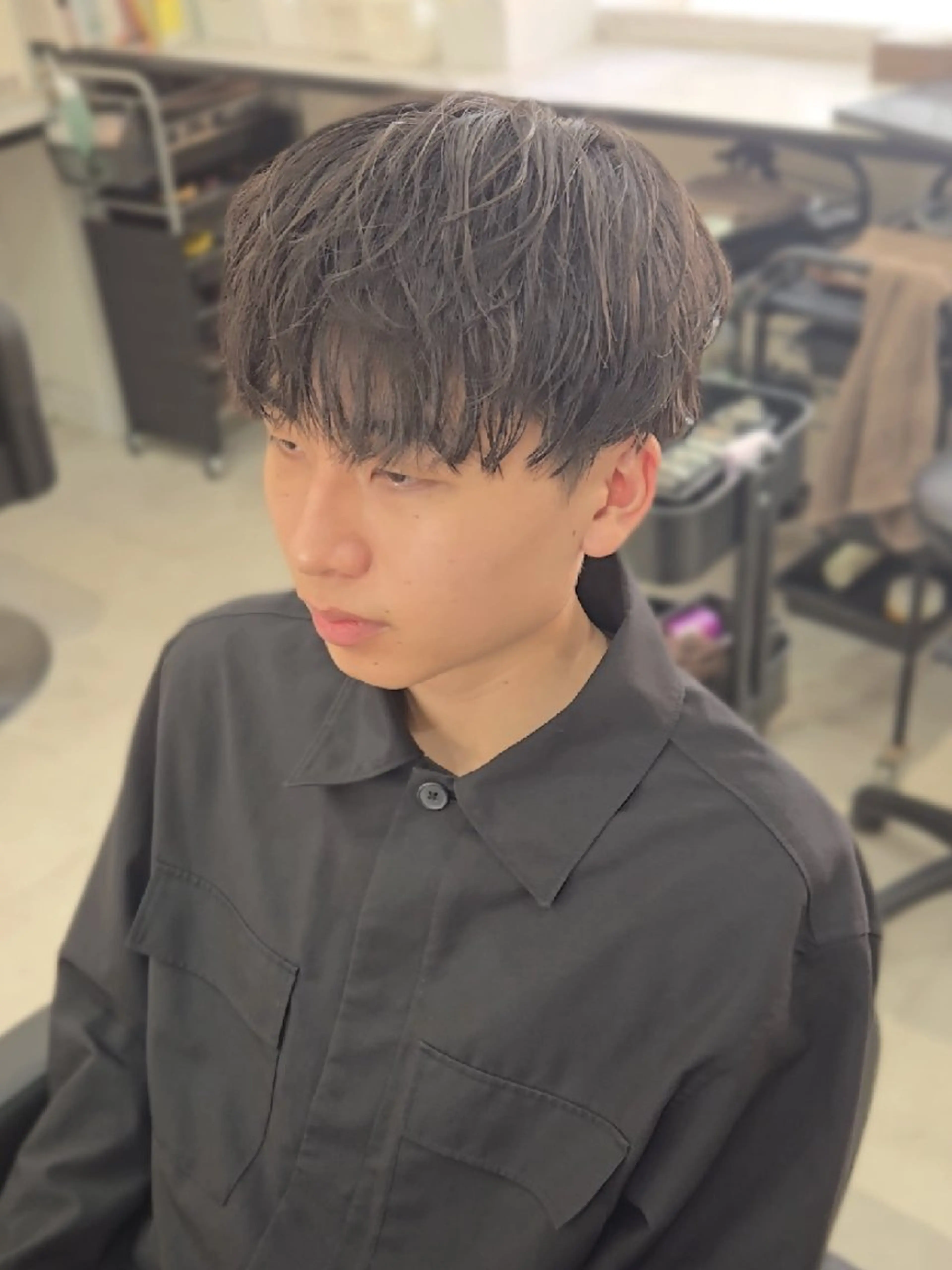 メンズ ミディアム マッシュ 刈り上げ カット ヘアセット LEN名古屋/パーマ 海外ヘア/メンズ特化のヘアスタイル