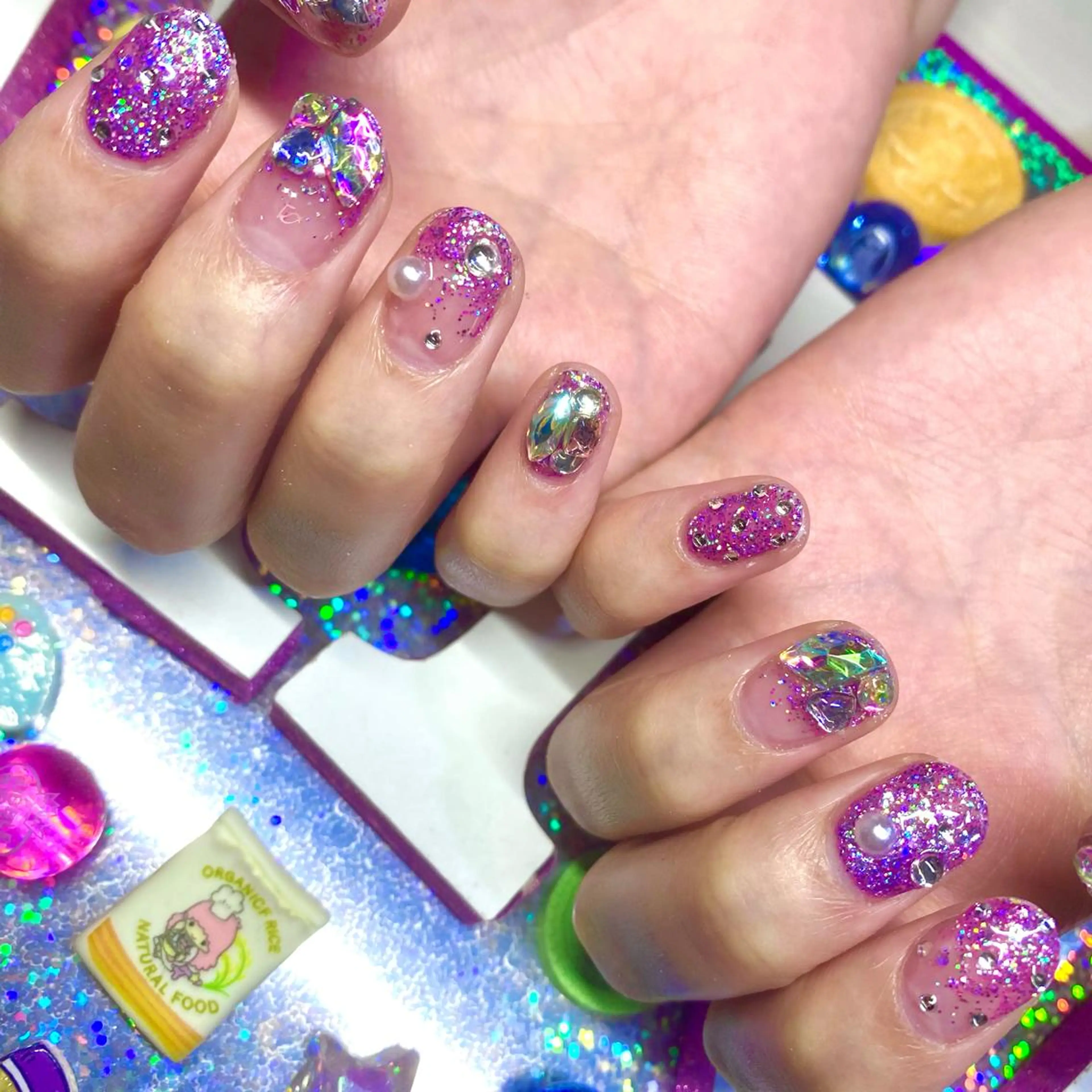 ネイル アートネイル クリアネイル ジェルネイル ニュアンスネイル オフィスネイル 8appy YUKITIN.Bのネイルデザイン