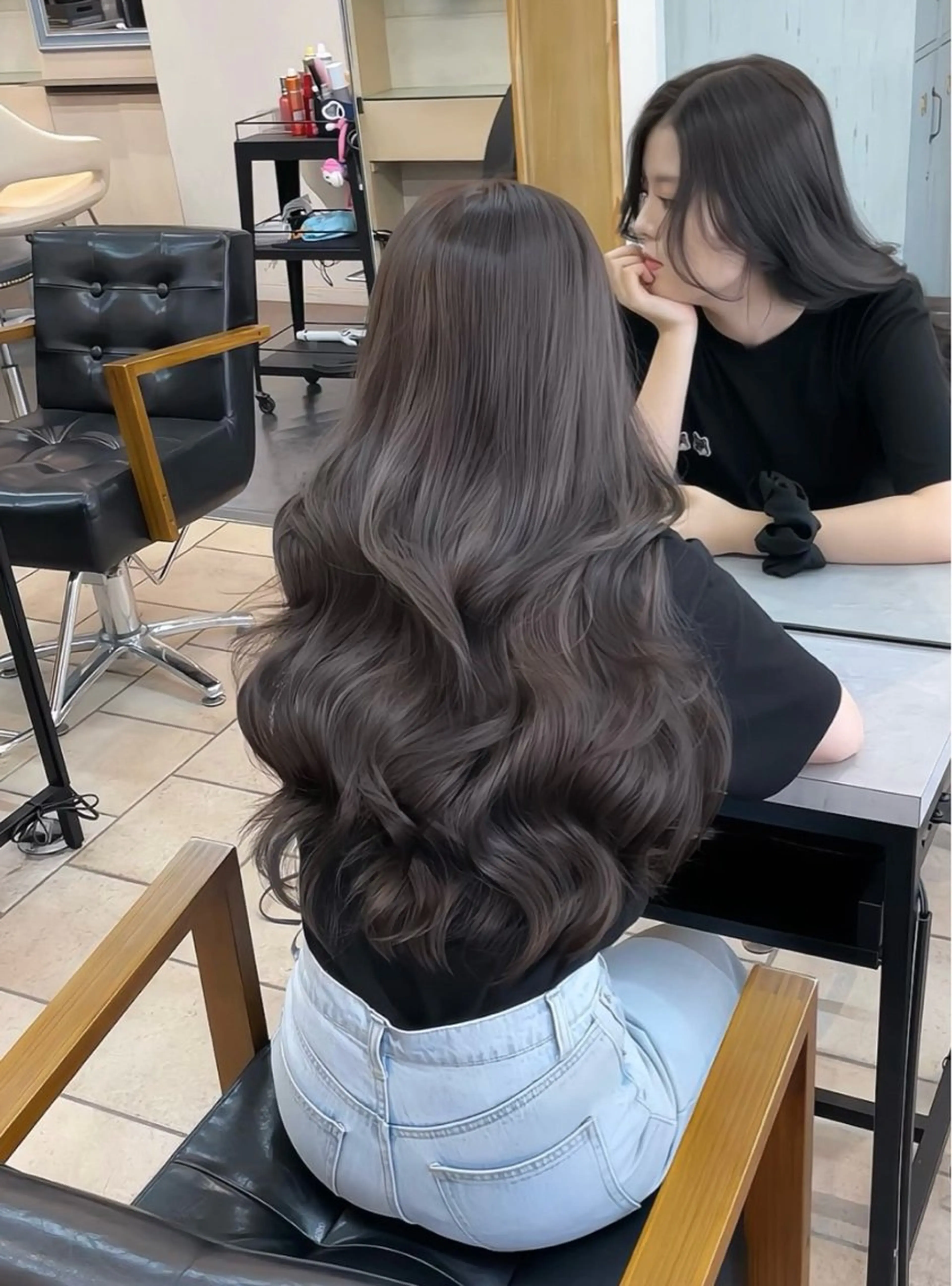 ロング カット ヘアカラー トリートメント 韓国ヘア🤍🇰🇷 ‪🫶🏻吉満のヘアスタイル