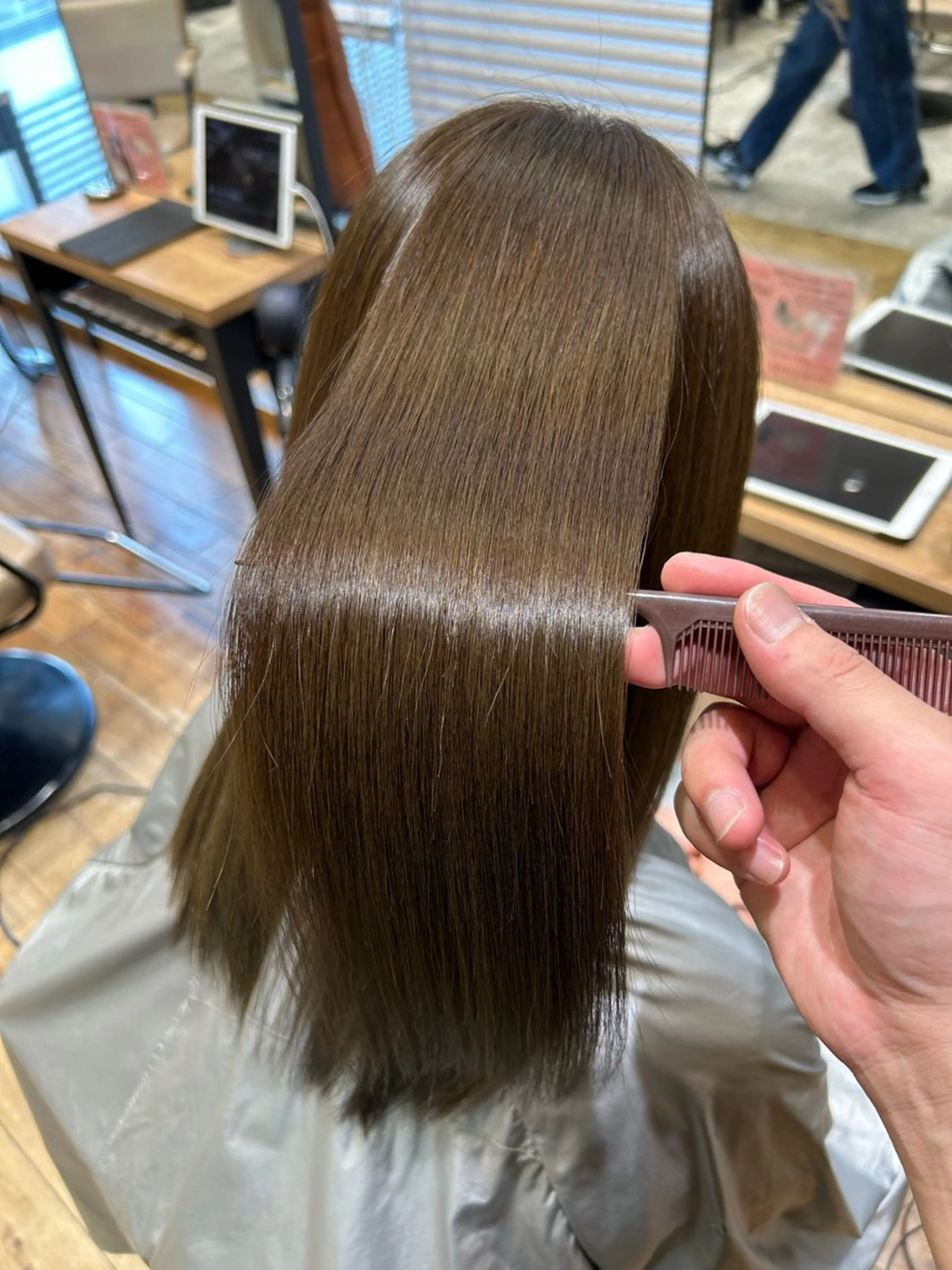 ロング カラー パーマ カット ヘアカラー 縮毛矯正 トリートメント 新宿✨顔周りカット 韓国ヘア/坂本亜裟海のヘアスタイル