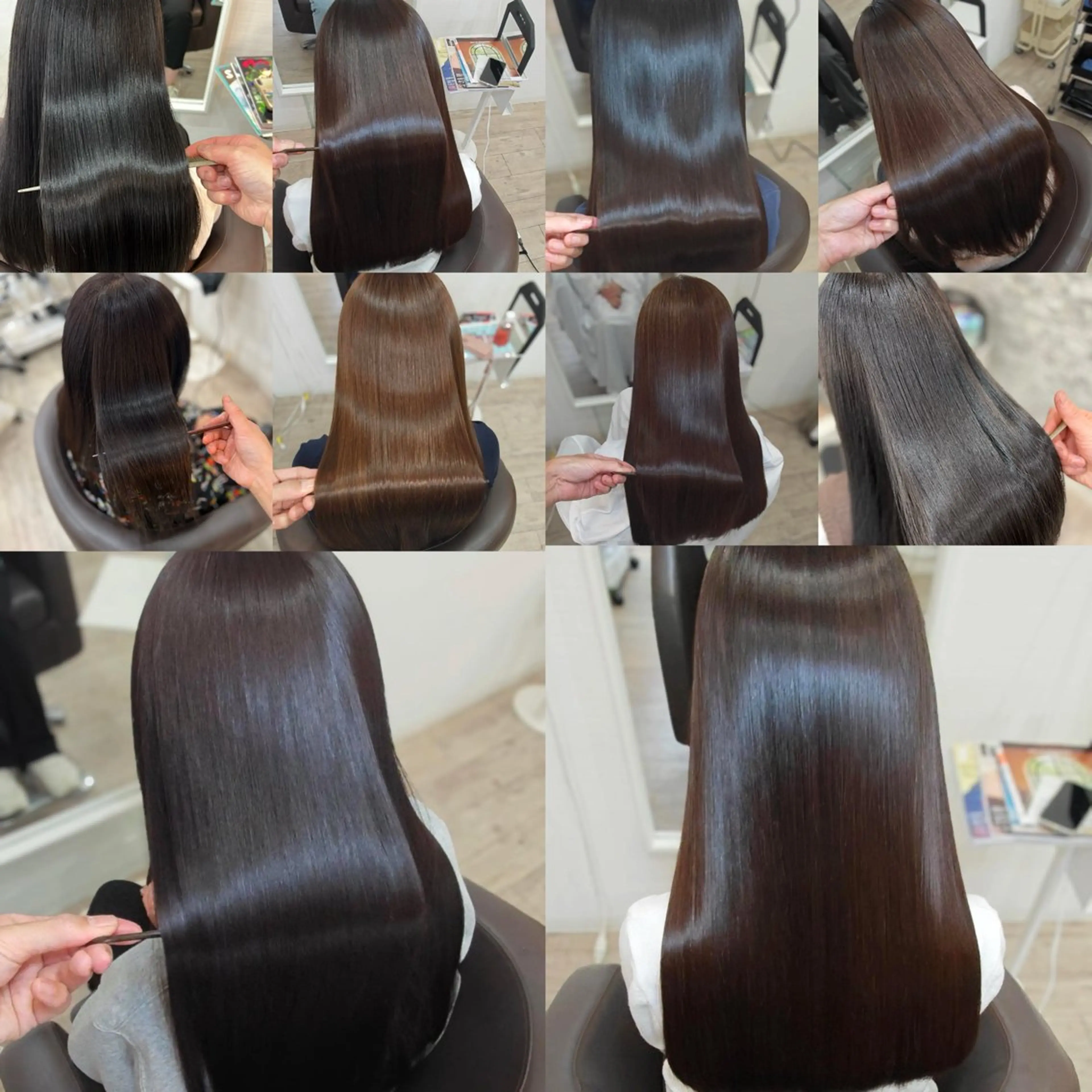 セミロング トリートメント 縮毛矯正 トリートメント メテオ ／ヘアカラー 西川菜実のヘアスタイル