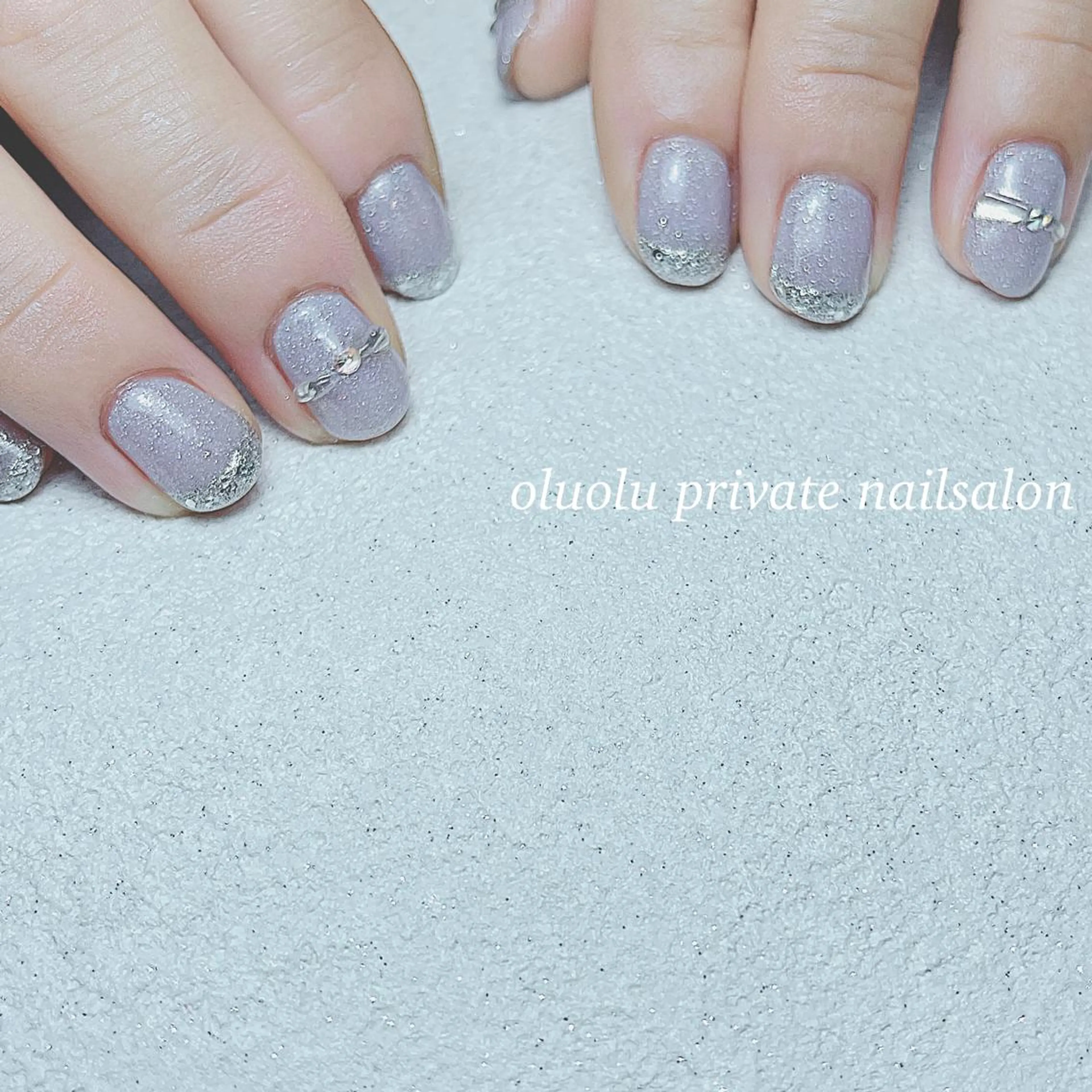 ネイル アートネイル フットネイル フレンチネイル ジェルネイル ガラスフレンチ ハンドネイル 大村 紬華のネイルデザイン