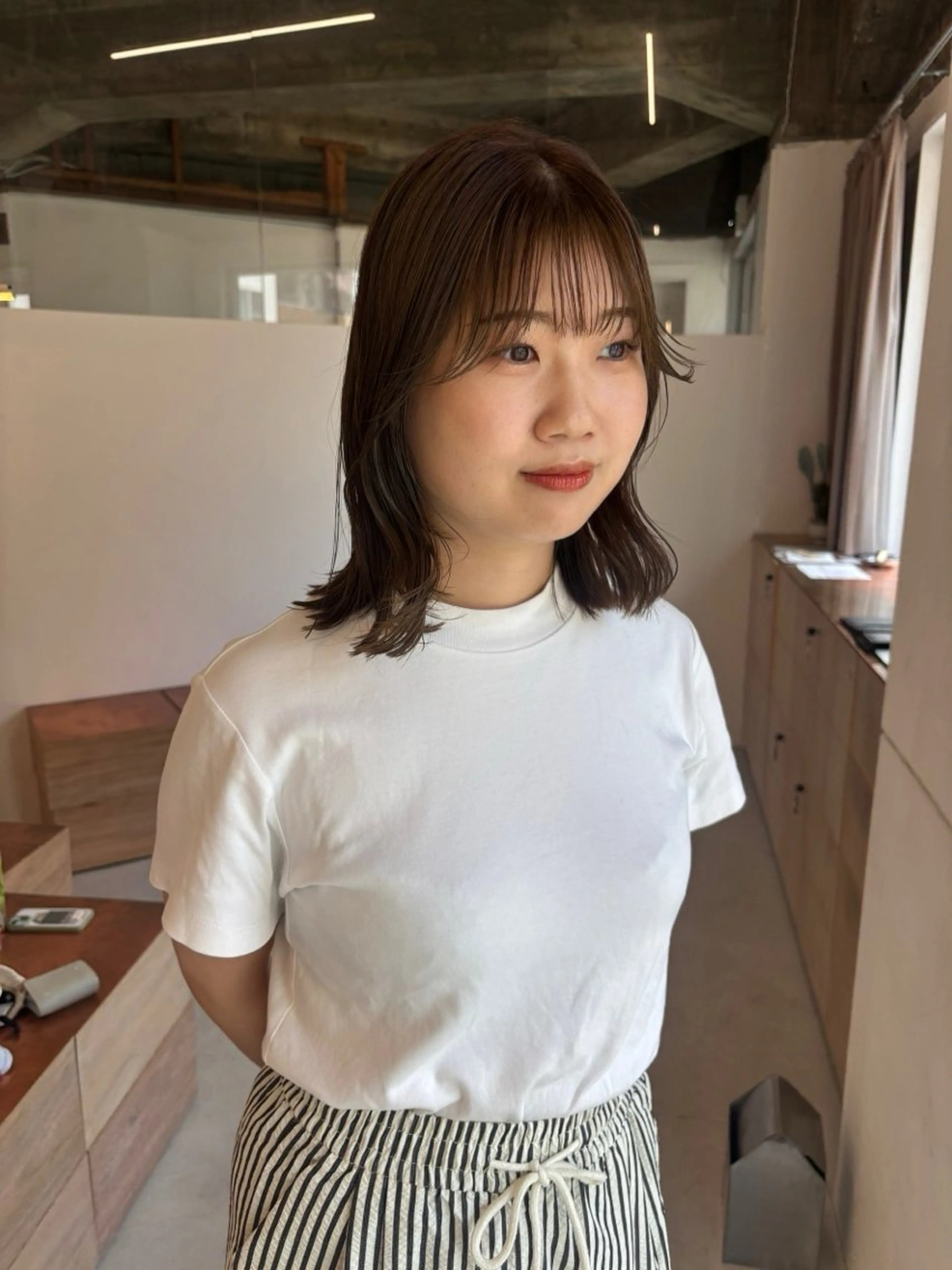 ミディアム ヘアカラー anri/野田/ ボブカットのヘアスタイル