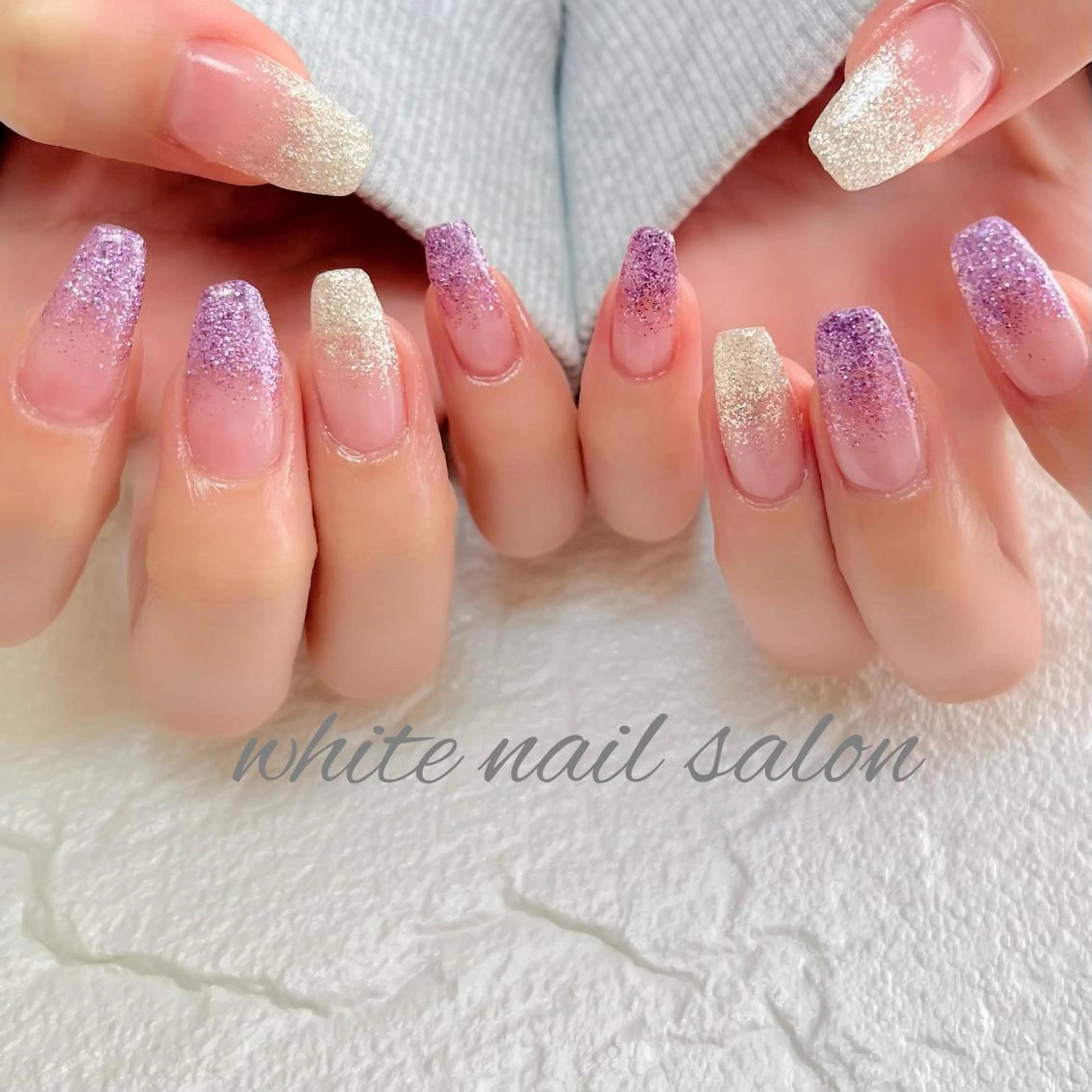 ネイル フットネイル ジェルネイル ハードジェル ラメ(グリッター) 持ち込み white nail salonのネイルデザイン