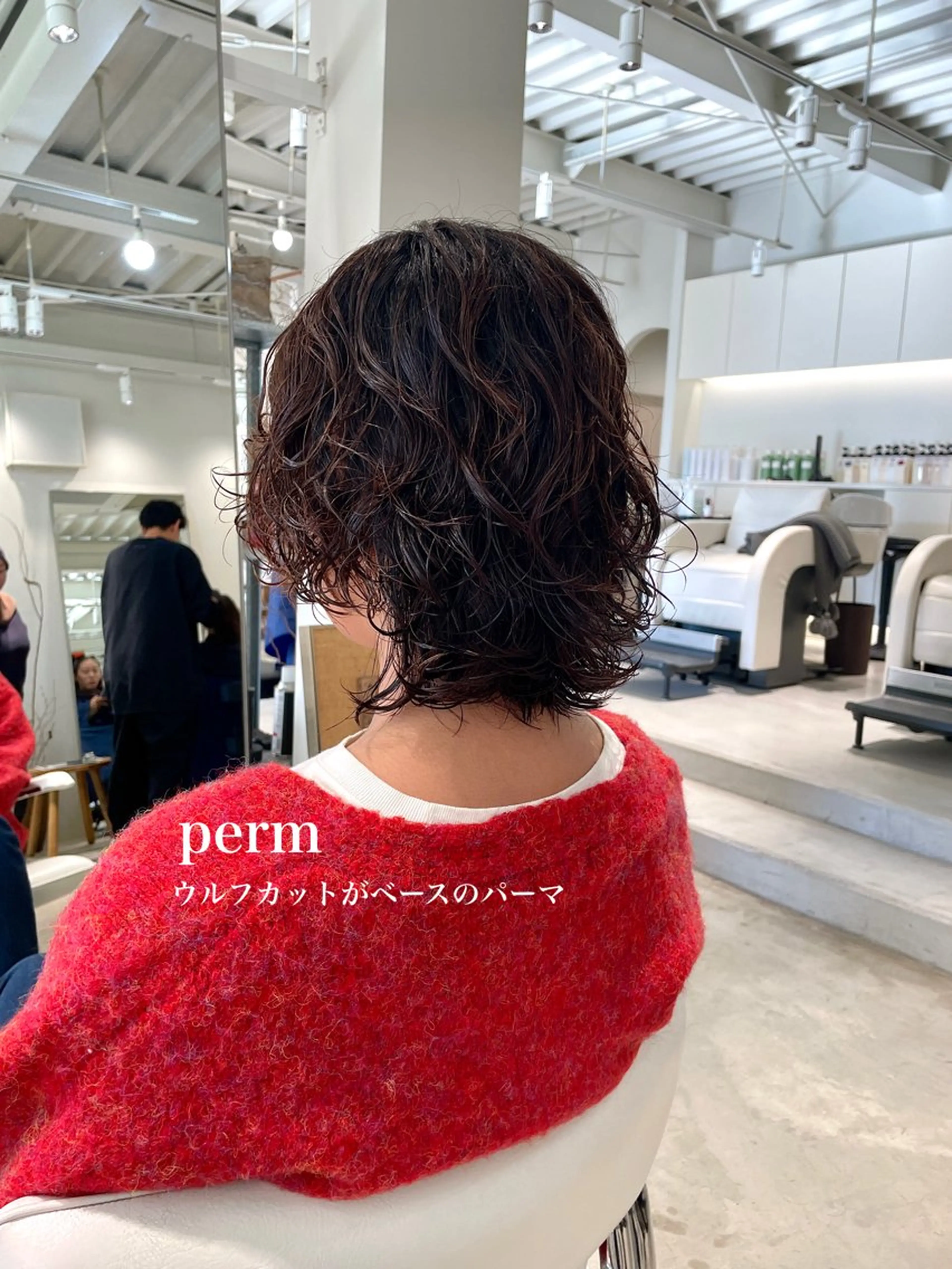 ミディアム ミディアムパーマ ウルフカット 峯崎 葵のヘアスタイル