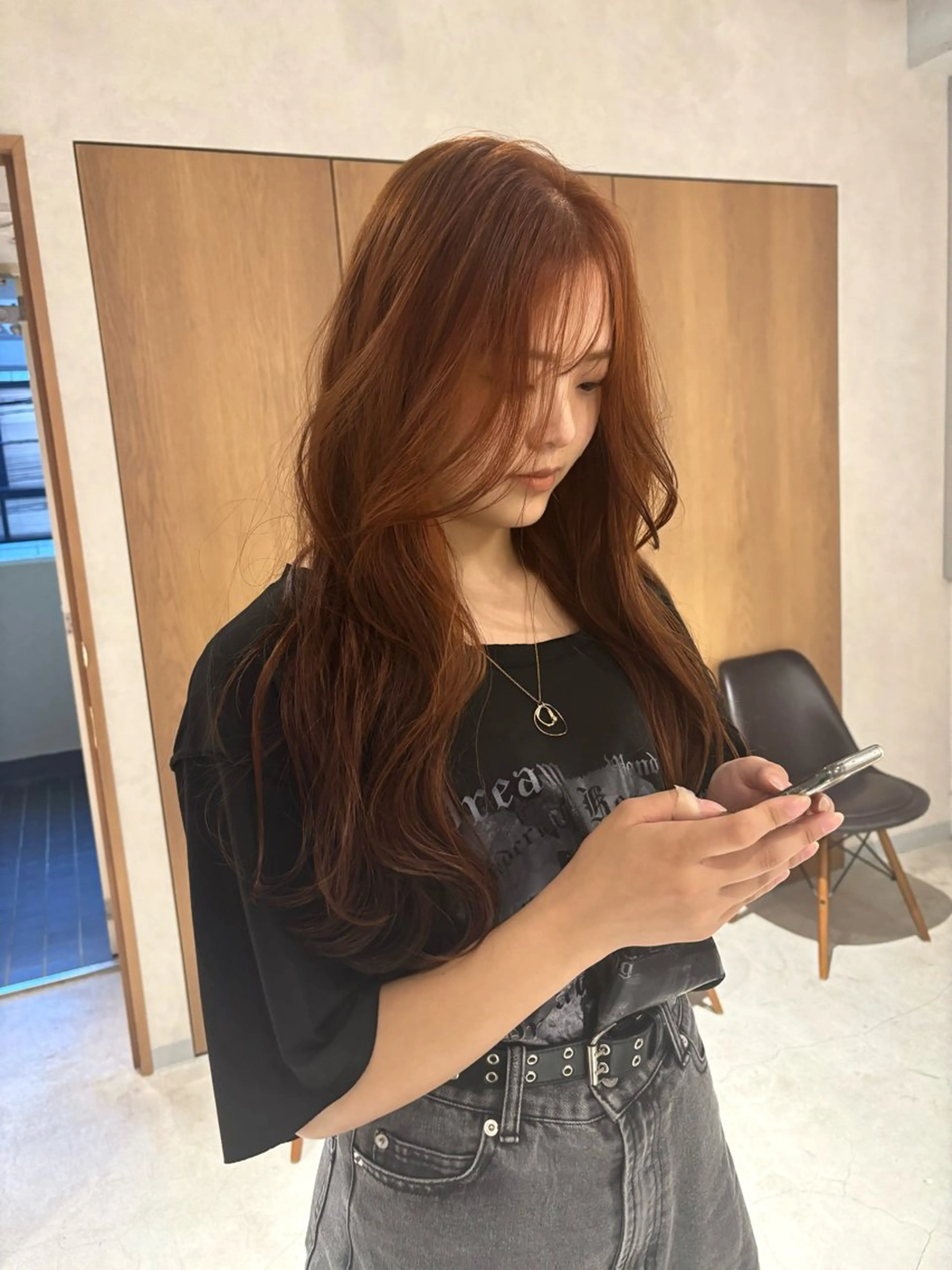 ロング カラー カット ヘアカラー トリートメント mei｜顔まわり ×透明感カラーのヘアスタイル