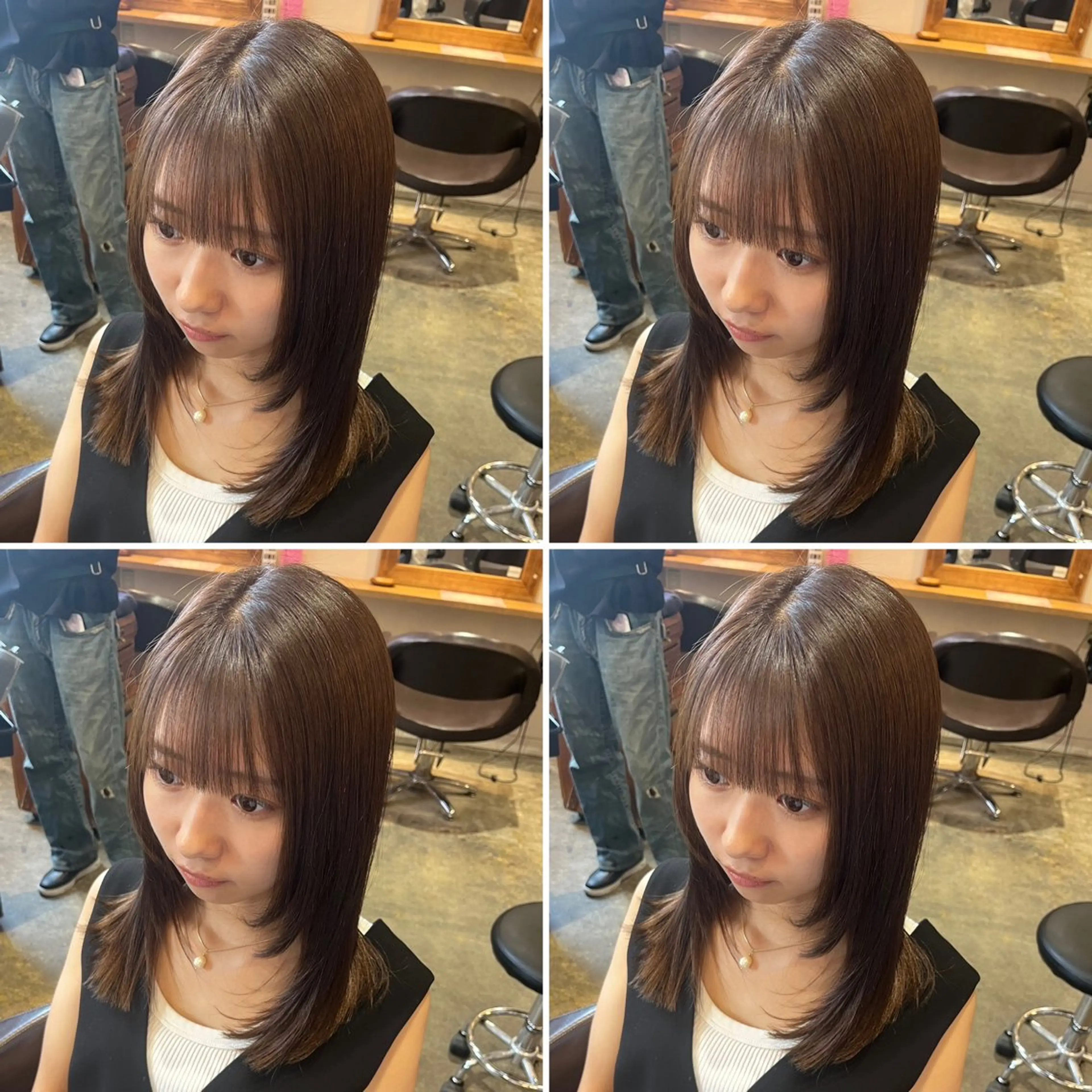 セミロング カラー カット ヘアカラー トリートメント ヘアセット 💈メンズパーマ特化 店長望月謙二郎💈のヘアスタイル