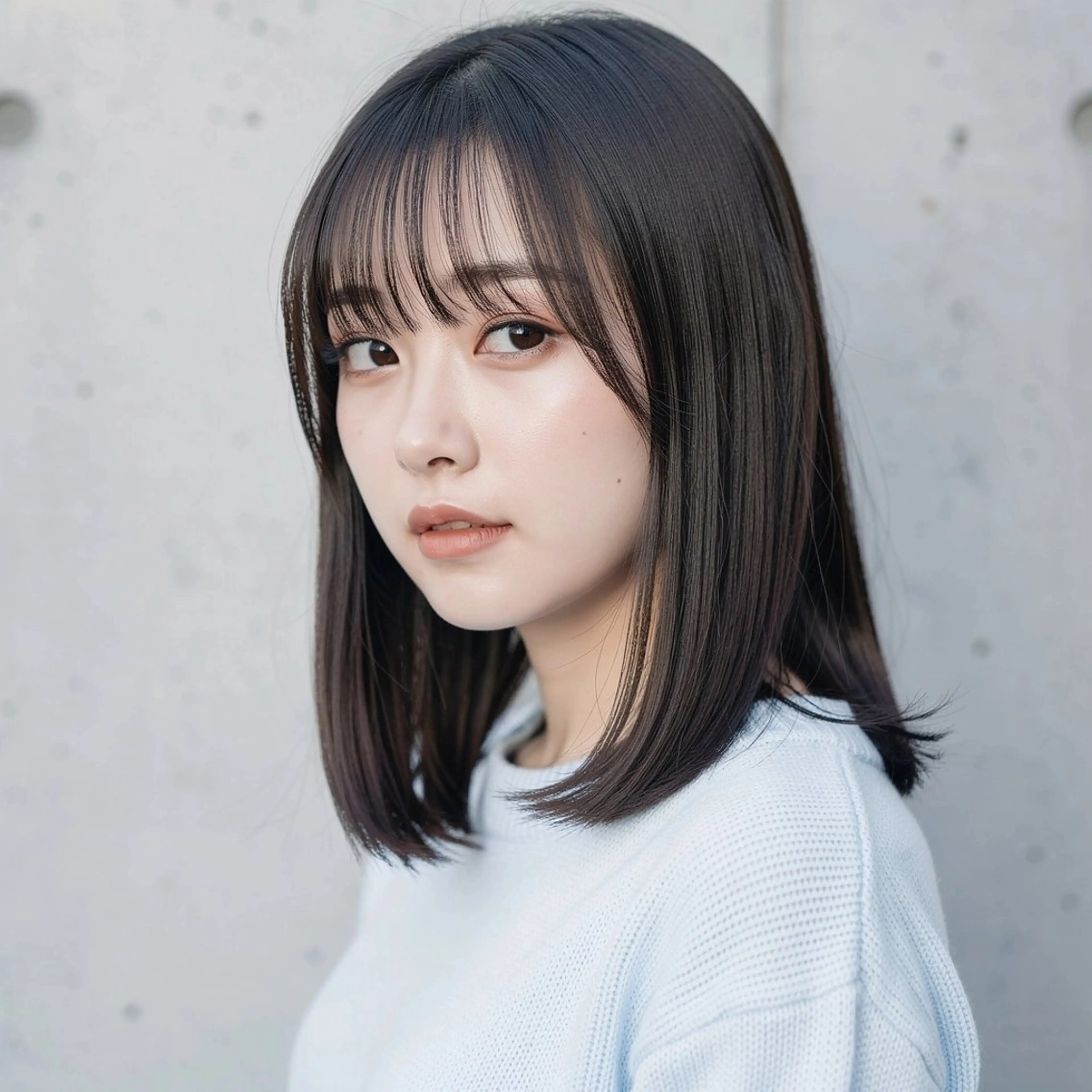 ミディアム ボブレイヤー ボブ 髪質改善 韓国風ヘア レイヤーカット カット 縮毛矯正 トリートメント 素敵髪職人✨　芦田 大樹のヘアスタイル