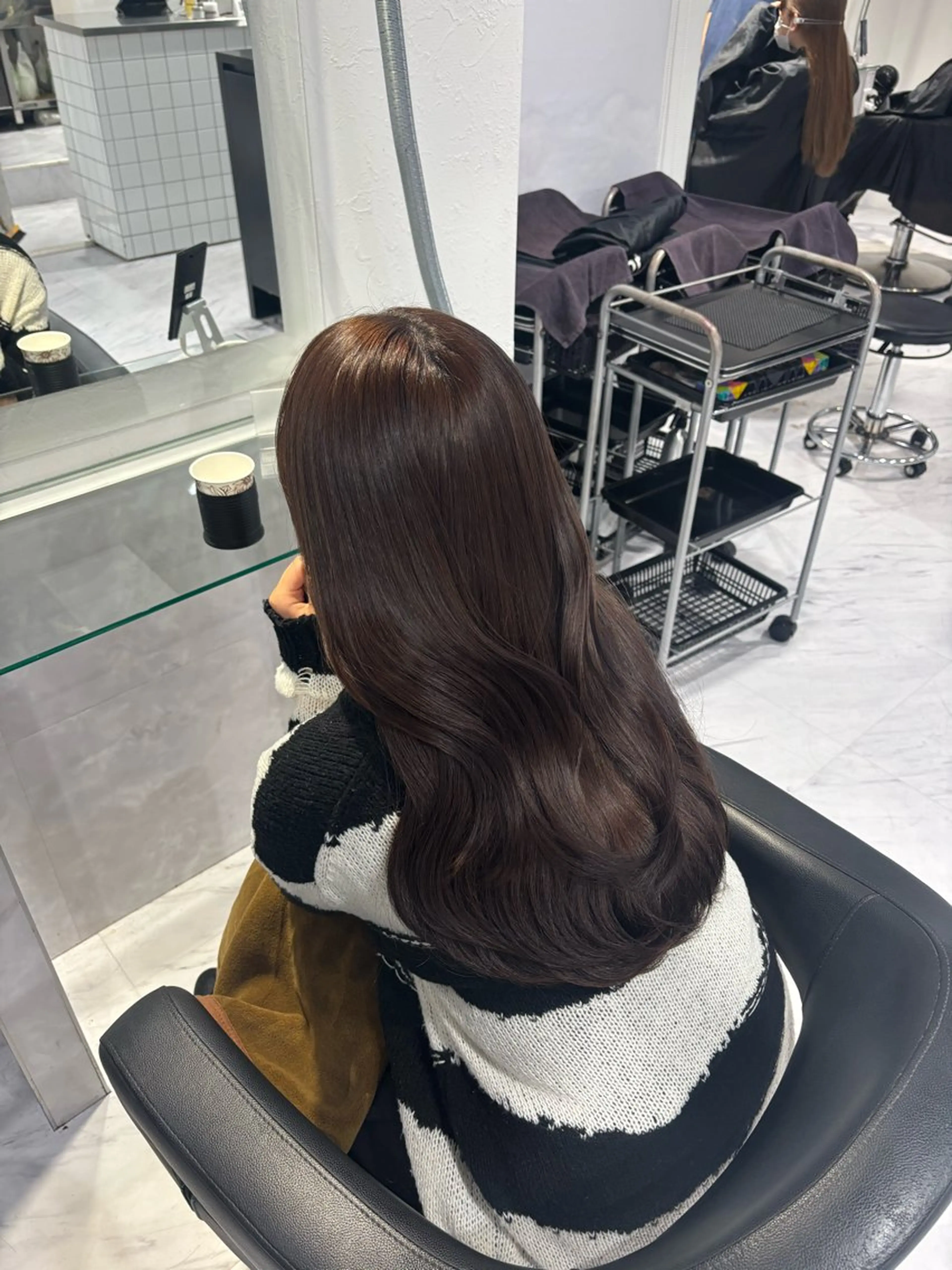 ロング カラー ヘアカラー トリートメント 髪質改善🩰透明感カ ラー🎀hinanoのヘアスタイル