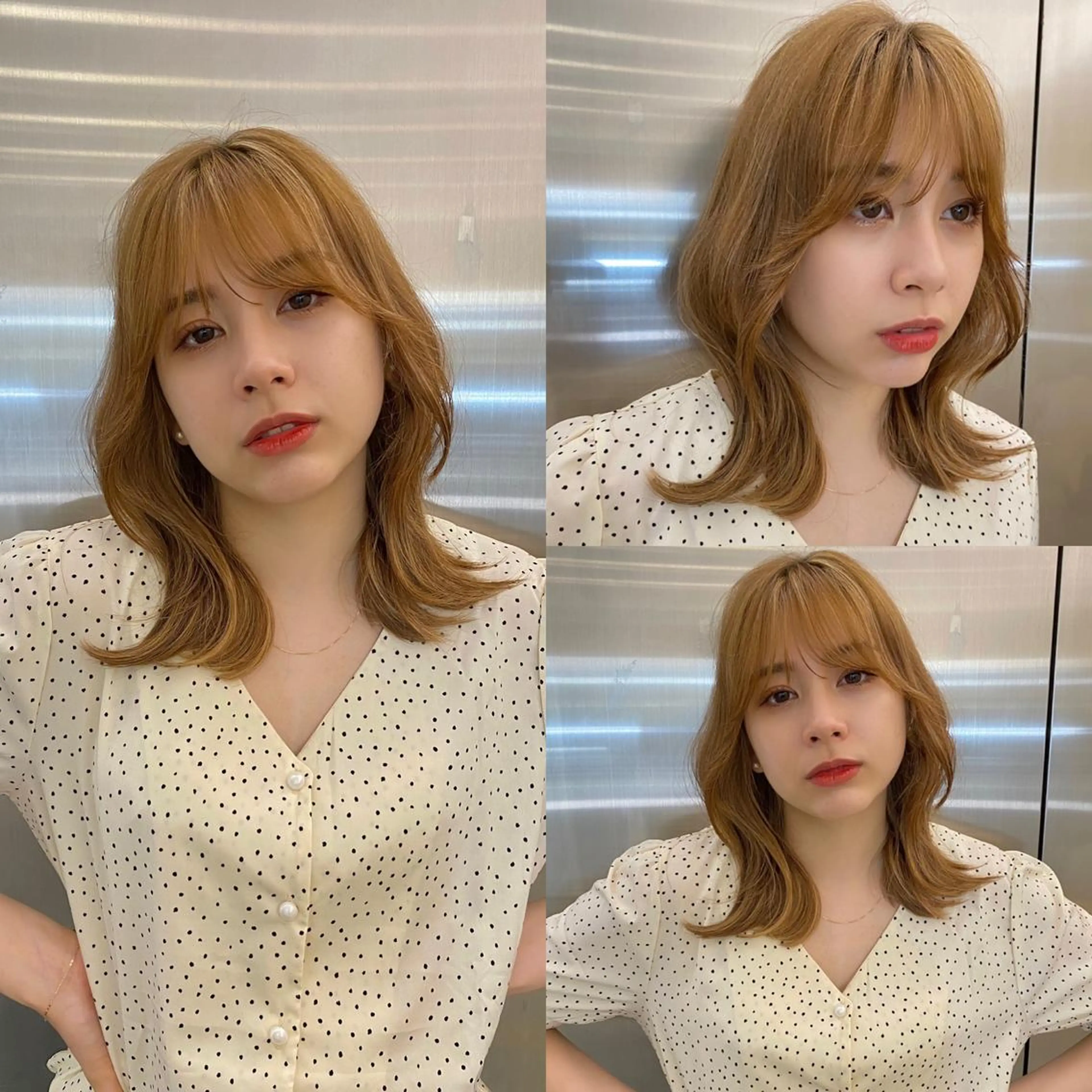 ミディアム くびれヘア カット ヘアカラー トリートメント レイヤーと顔まわり 大好き❣️関口拓馬のヘアスタイル