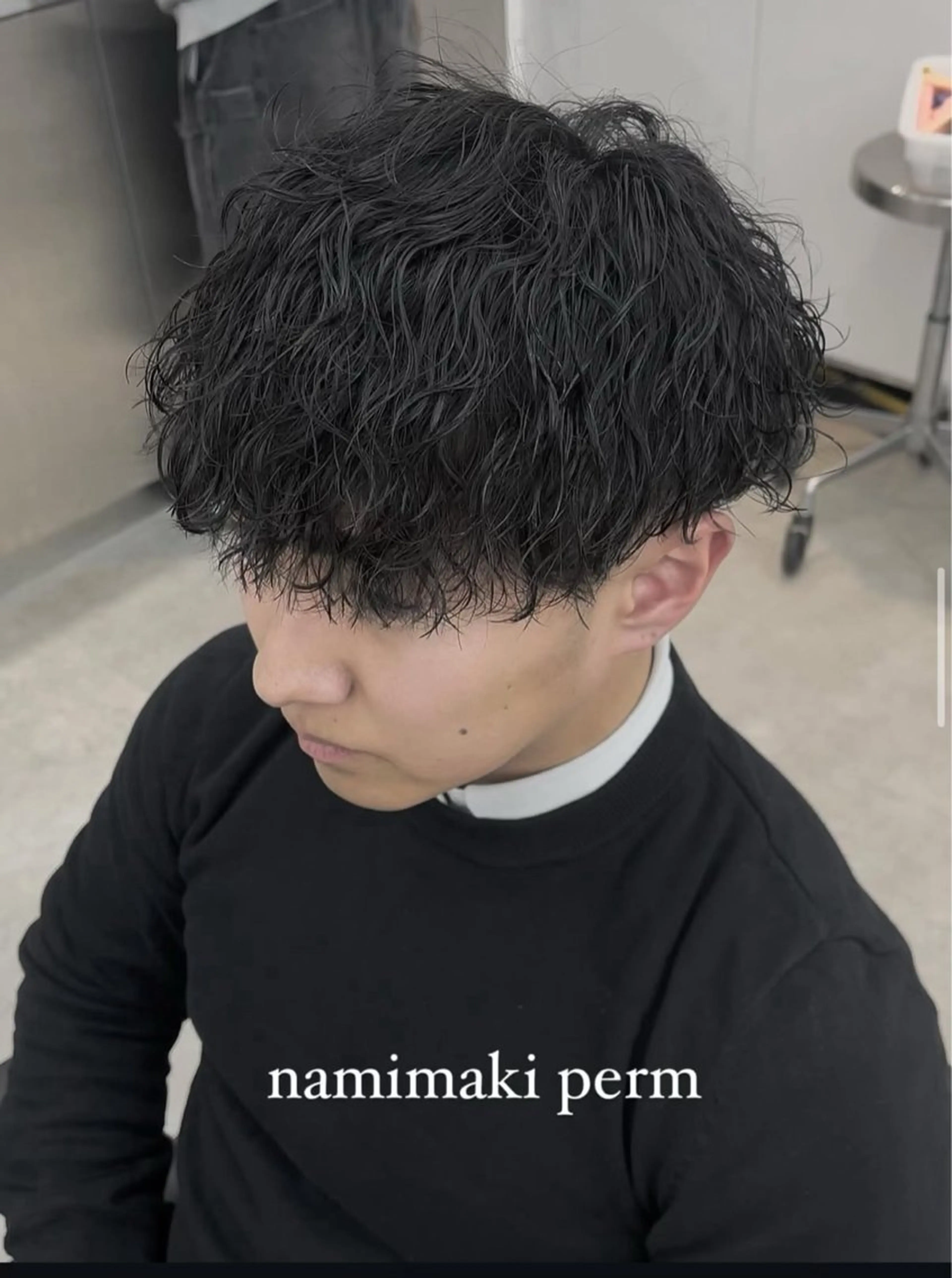 ショート カラー パーマ メンズ キッズ メンズパーマ 波巻きパーマ 栄💗レイヤーカット ｜パーマ｜haruのヘアスタイル