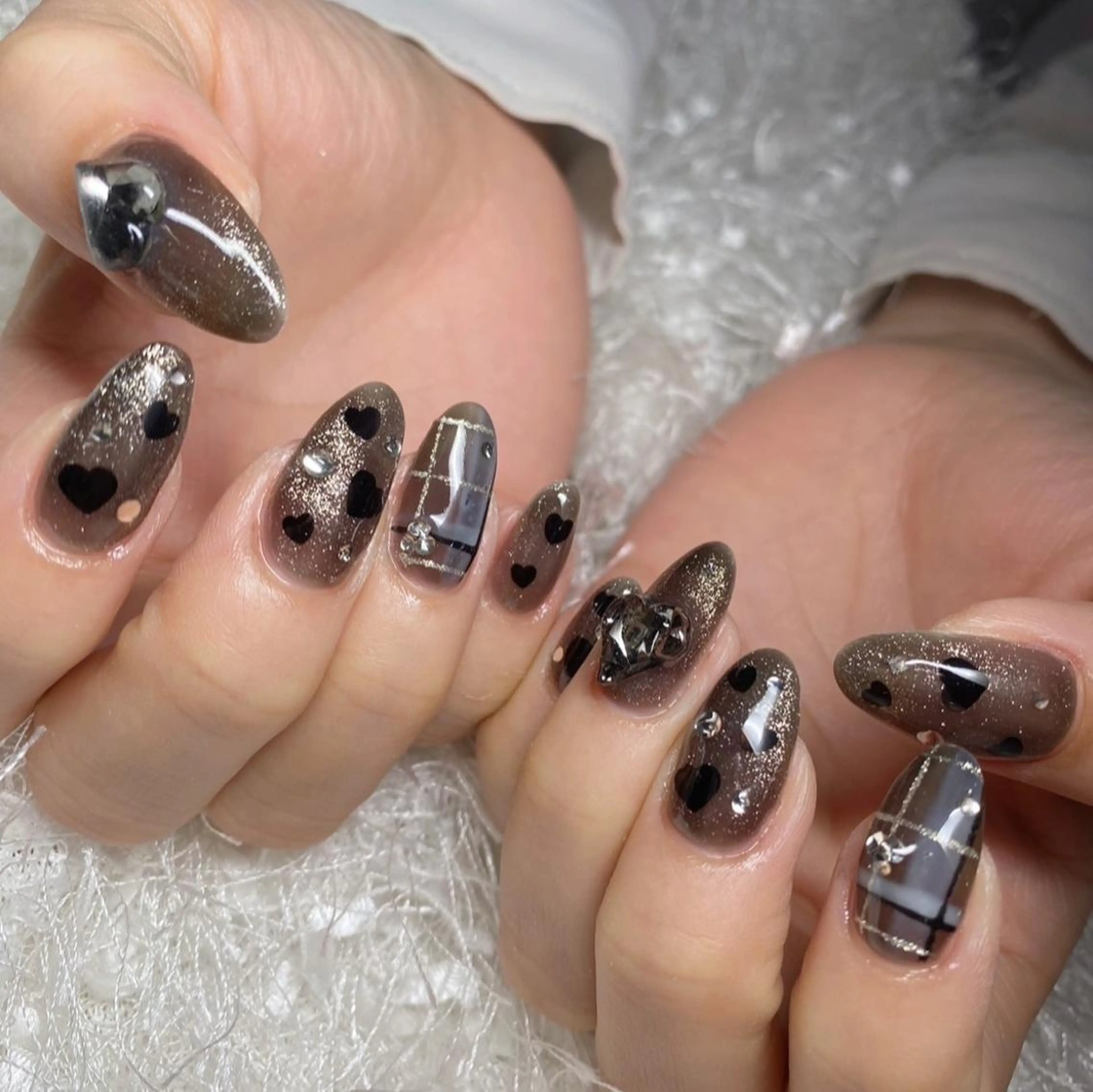ネイル 長さ出し フレンチネイル ジェルネイル グラデーション 韓国ネイル ハンドネイル Nail&eye Belire 新宿のネイルデザイン