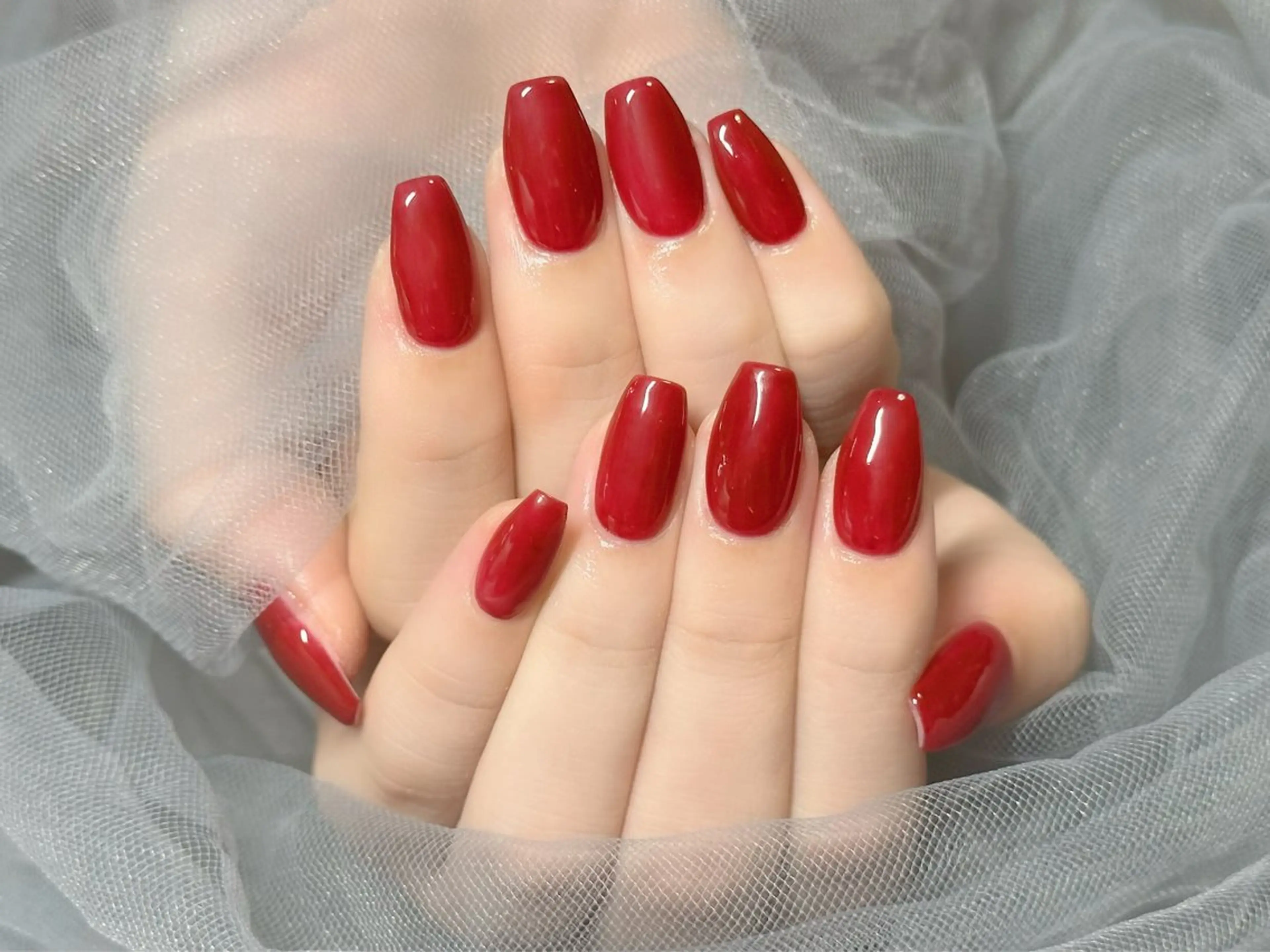 ネイル ボルドー ワンカラーネイル ハンドネイル Nail Salon KURELLYのネイルデザイン