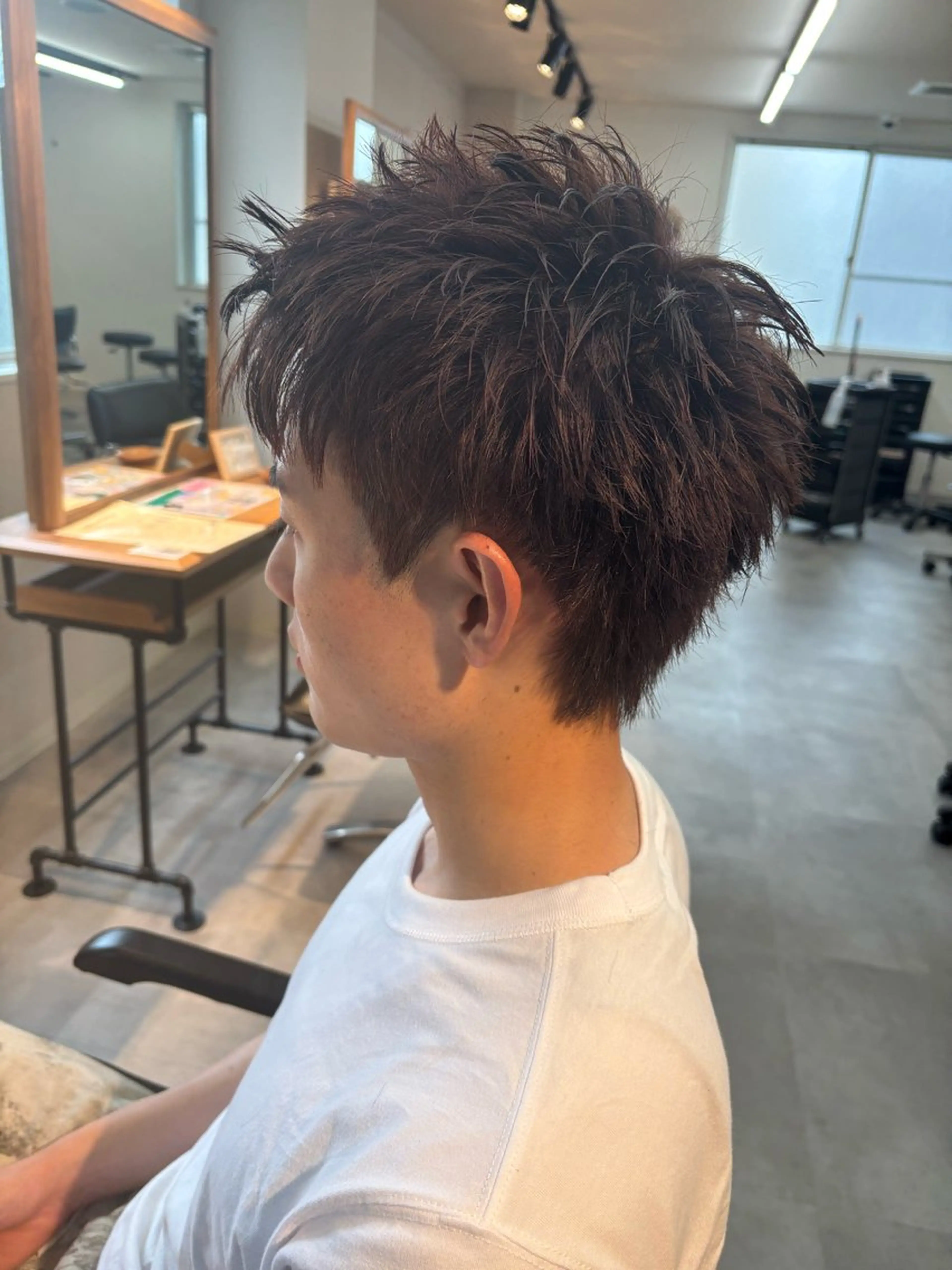 メンズ スパイキーショート カット 保立/フェザーパーマ /メンズカット千葉のヘアスタイル