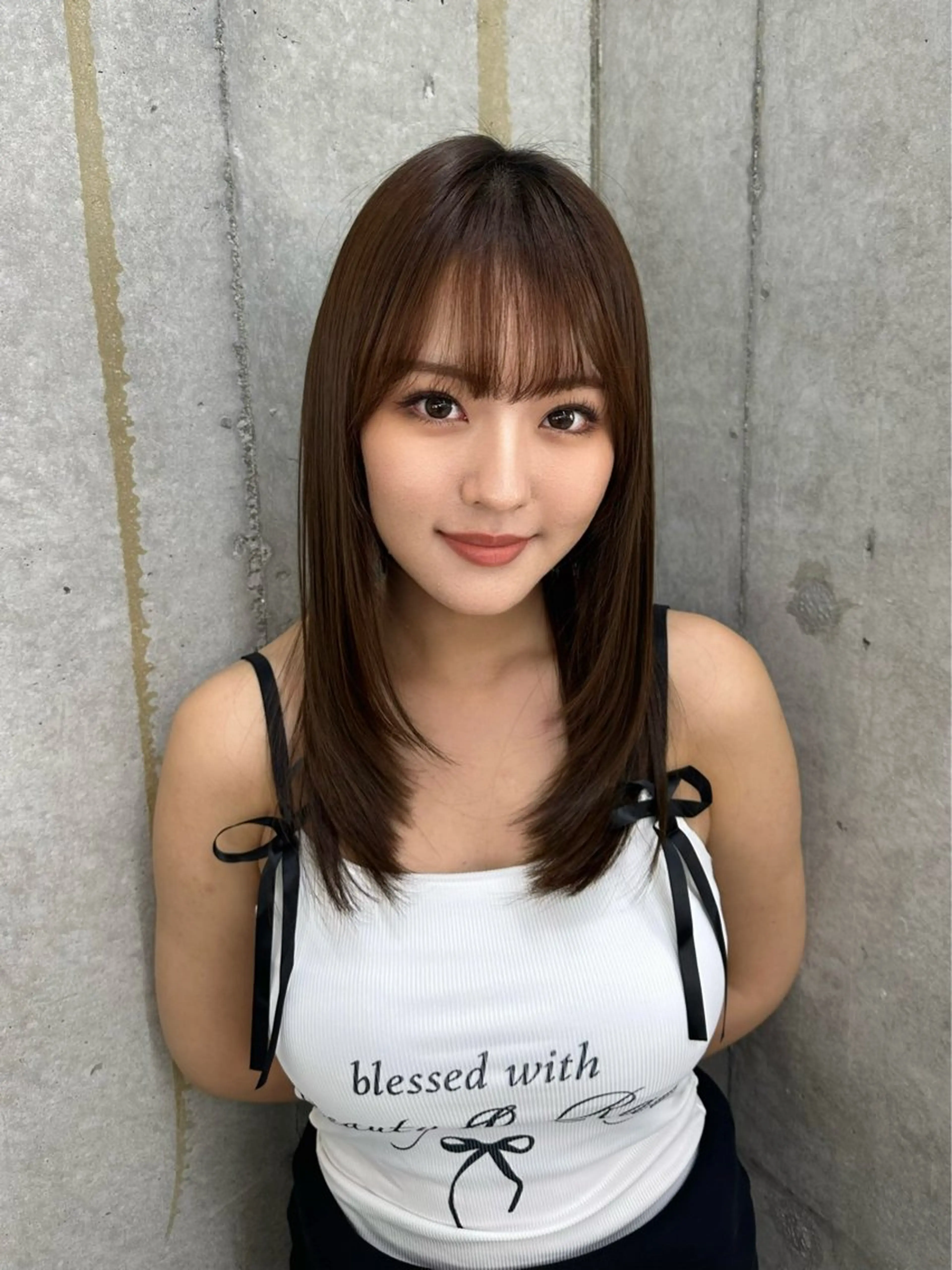 セミロング 美髪縮毛矯正/ 髪質改善 RYOTAのヘアスタイル