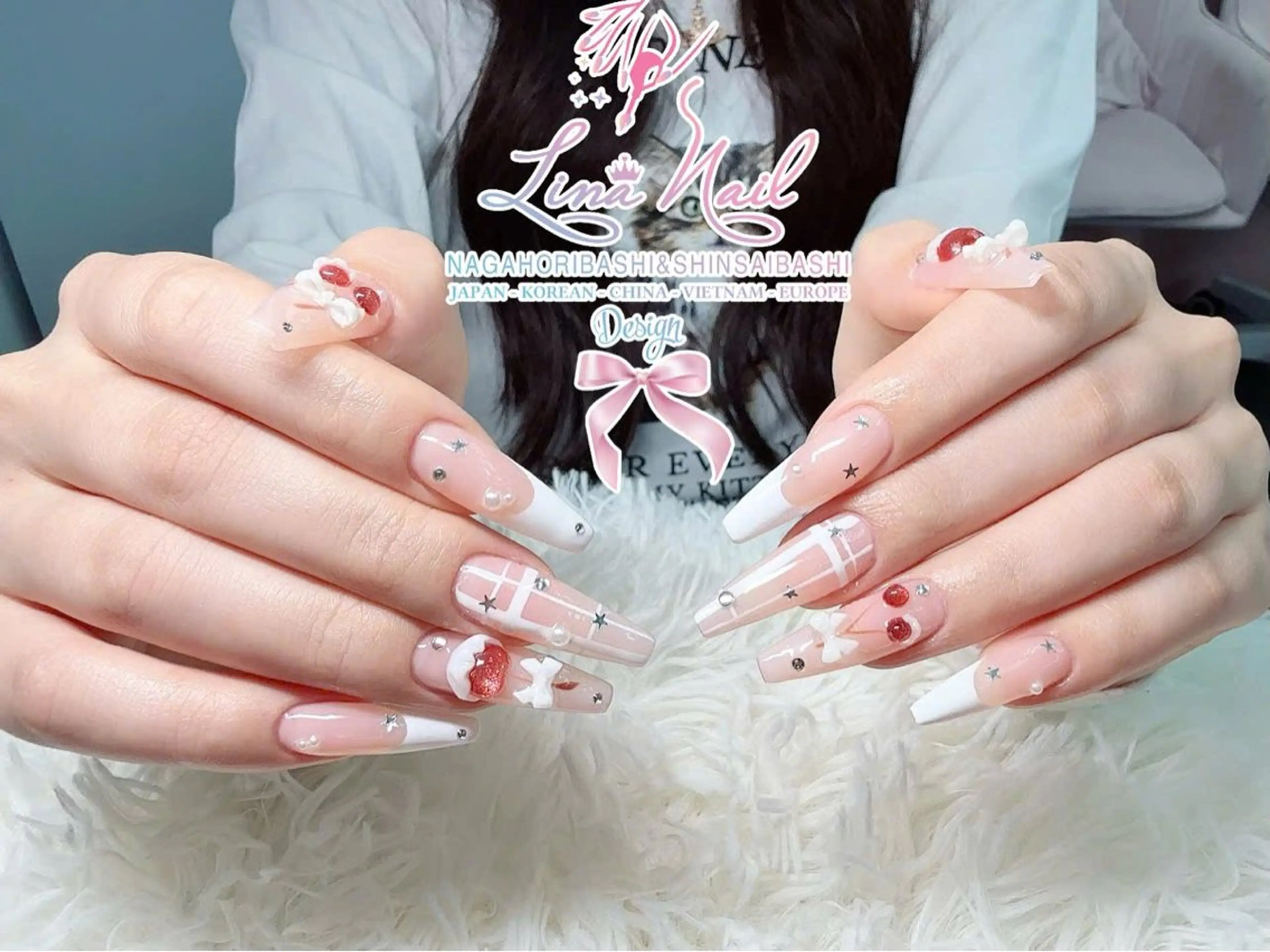 ネイル チークネイル 桜ネイル フラッシュネイル フットネイル ジェルネイル ハンドネイル リナネイル アメ村心斎橋店のネイルデザイン