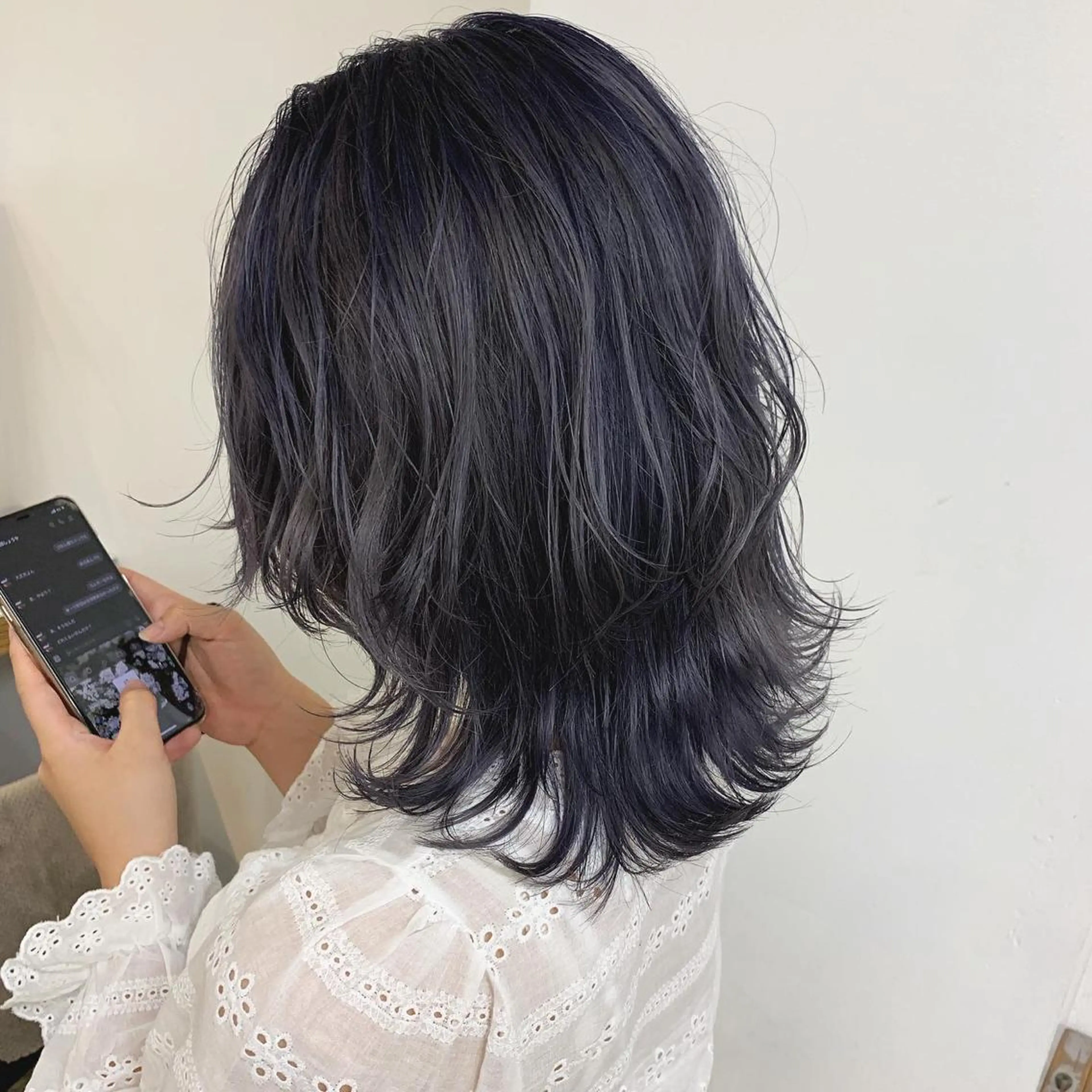 セミロング カラー ブルーカラー ブルーラベンダー ラベンダーカラー fit /HONOKAのヘアスタイル