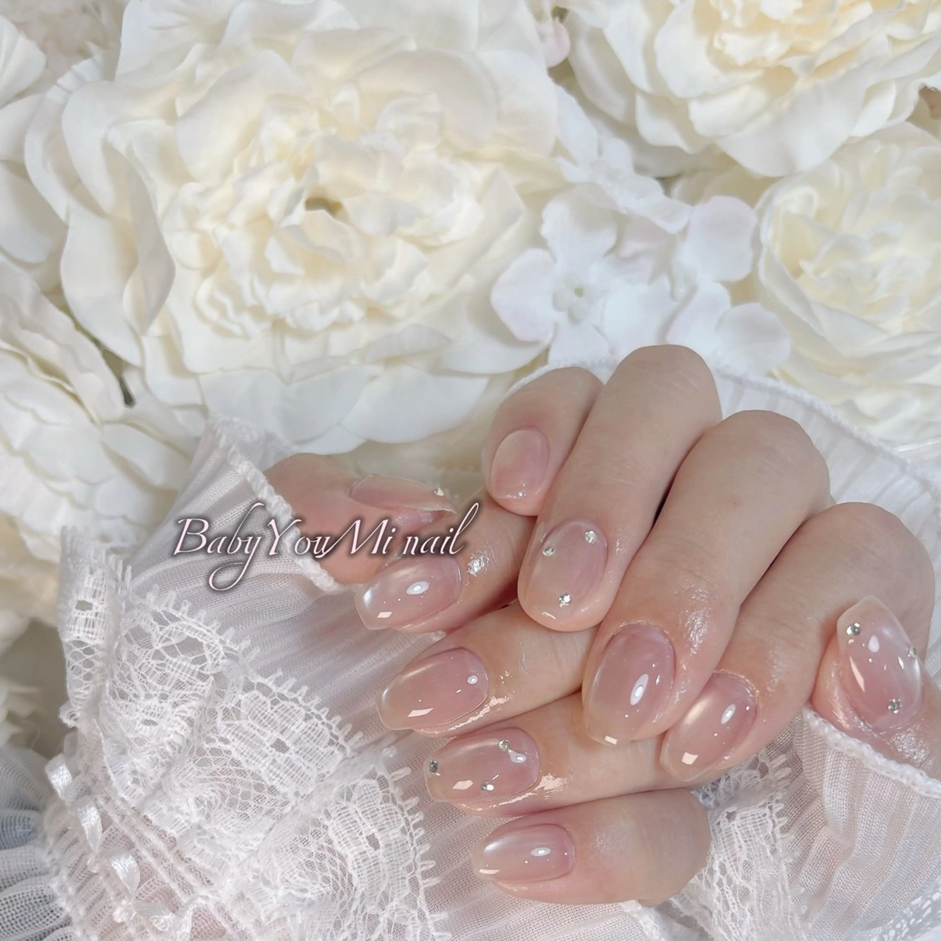 ネイル オーロラネイル 成人式 フットネイル フレンチネイル ジェルネイル ハンドネイル Oomiya 服部のネイルデザイン