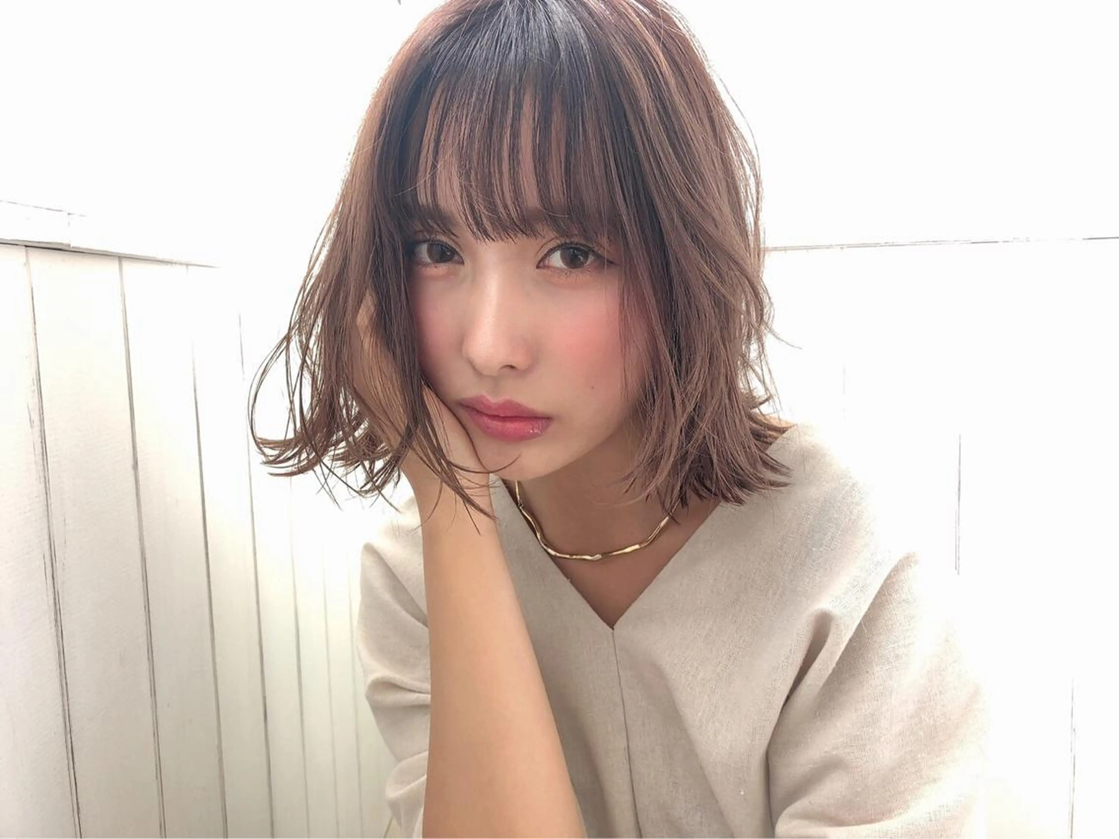 ミディアム カット ヘアカラー トリートメント 🌼こやま かおり🌼のヘアスタイル