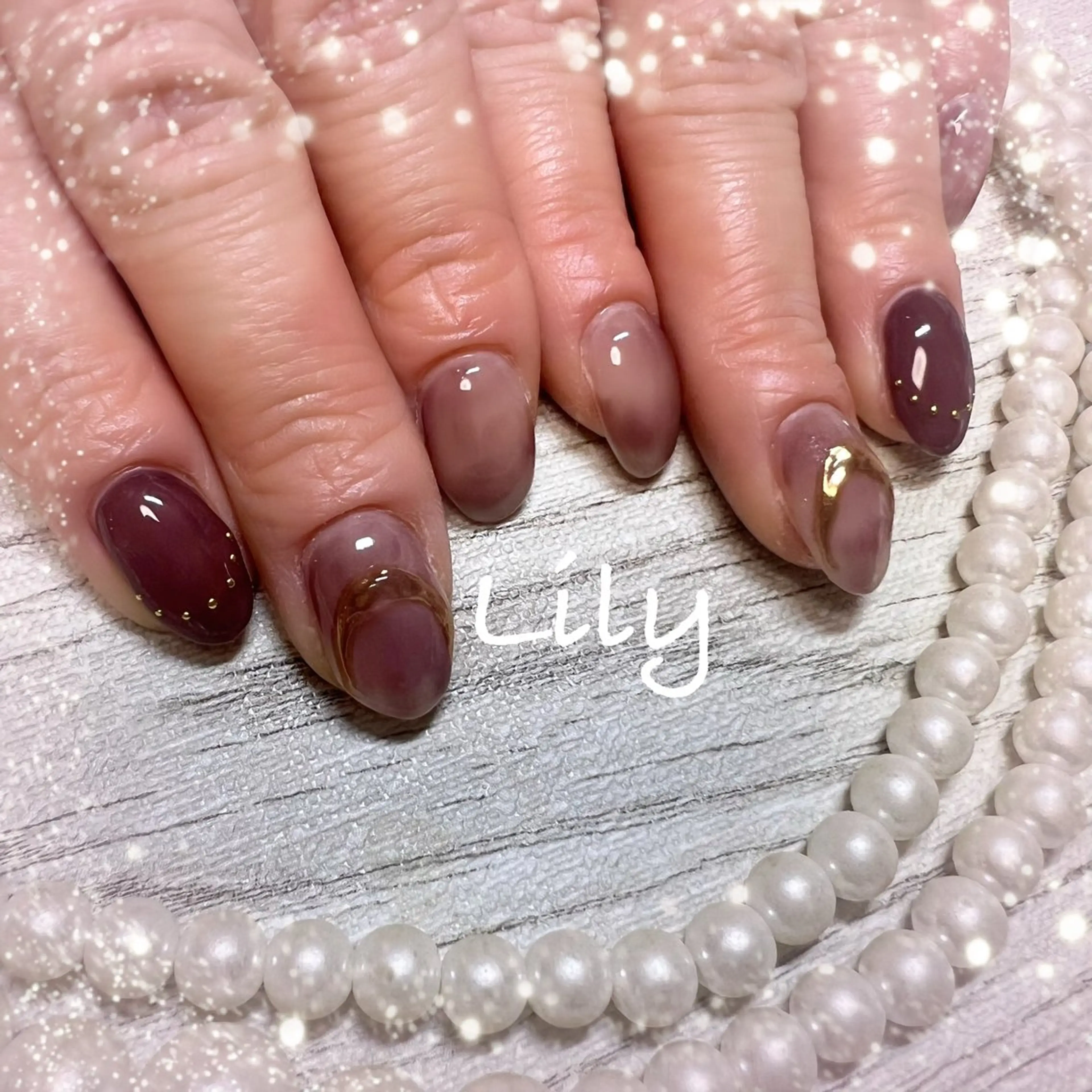 ネイル ハンドネイル Lily*nail 🌻Mii🌻のネイルデザイン