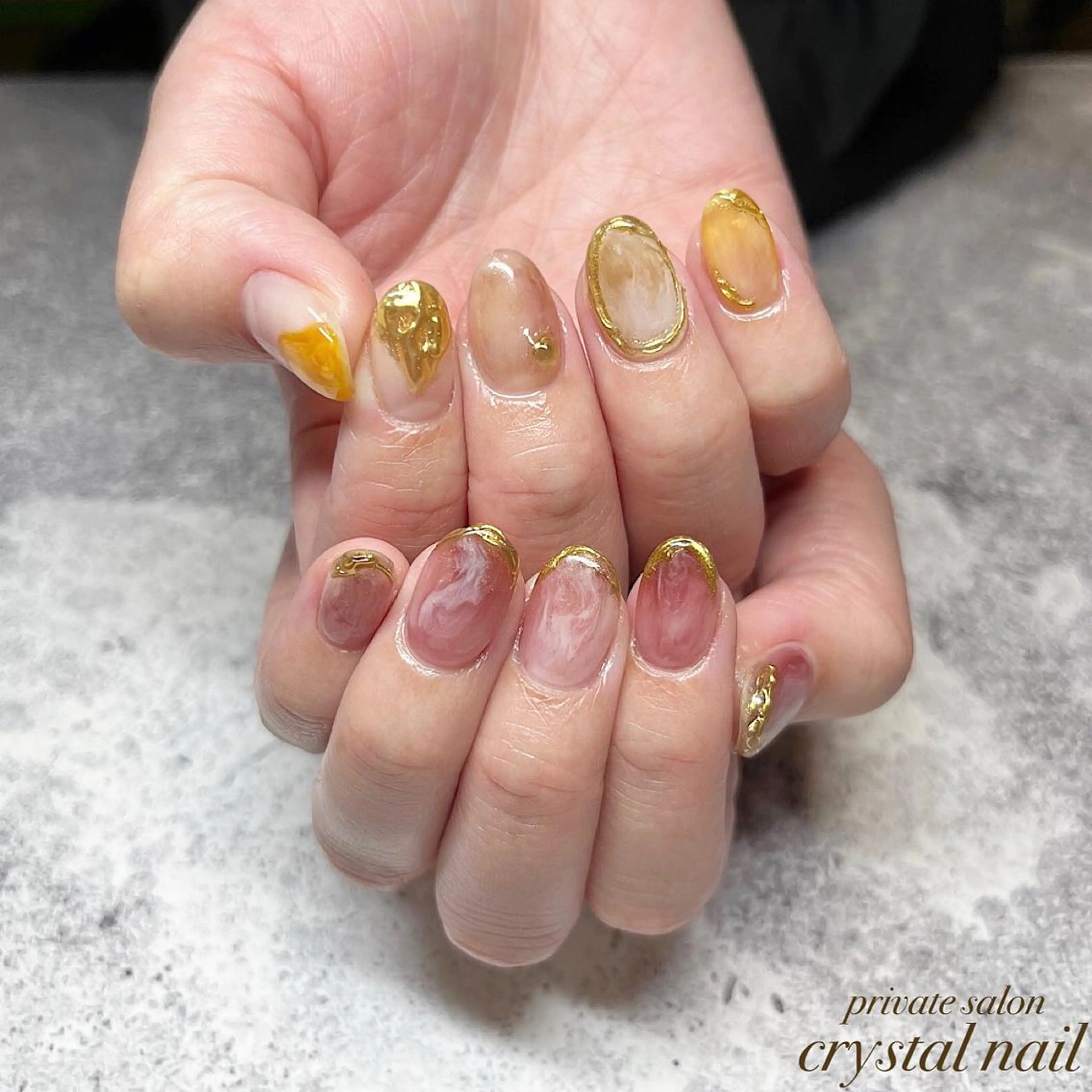 ネイル 春ネイル Crystal Nailのネイルデザイン
