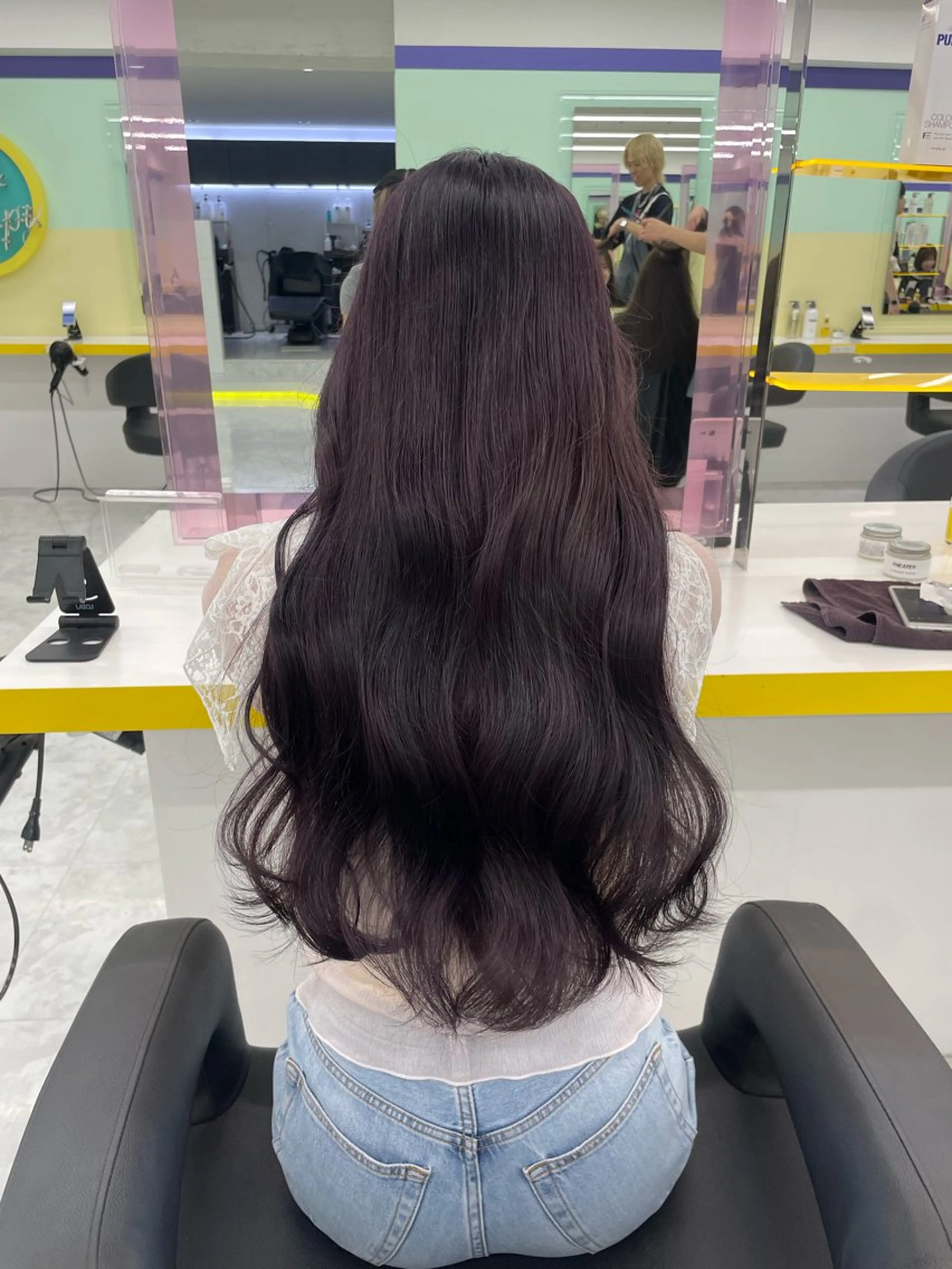 ロング カラー ヘアカラー トリートメント ヘッドスパ ヘアセット 🦋色落ち綺麗カラー メンズYUZU🦋‪のヘアスタイル