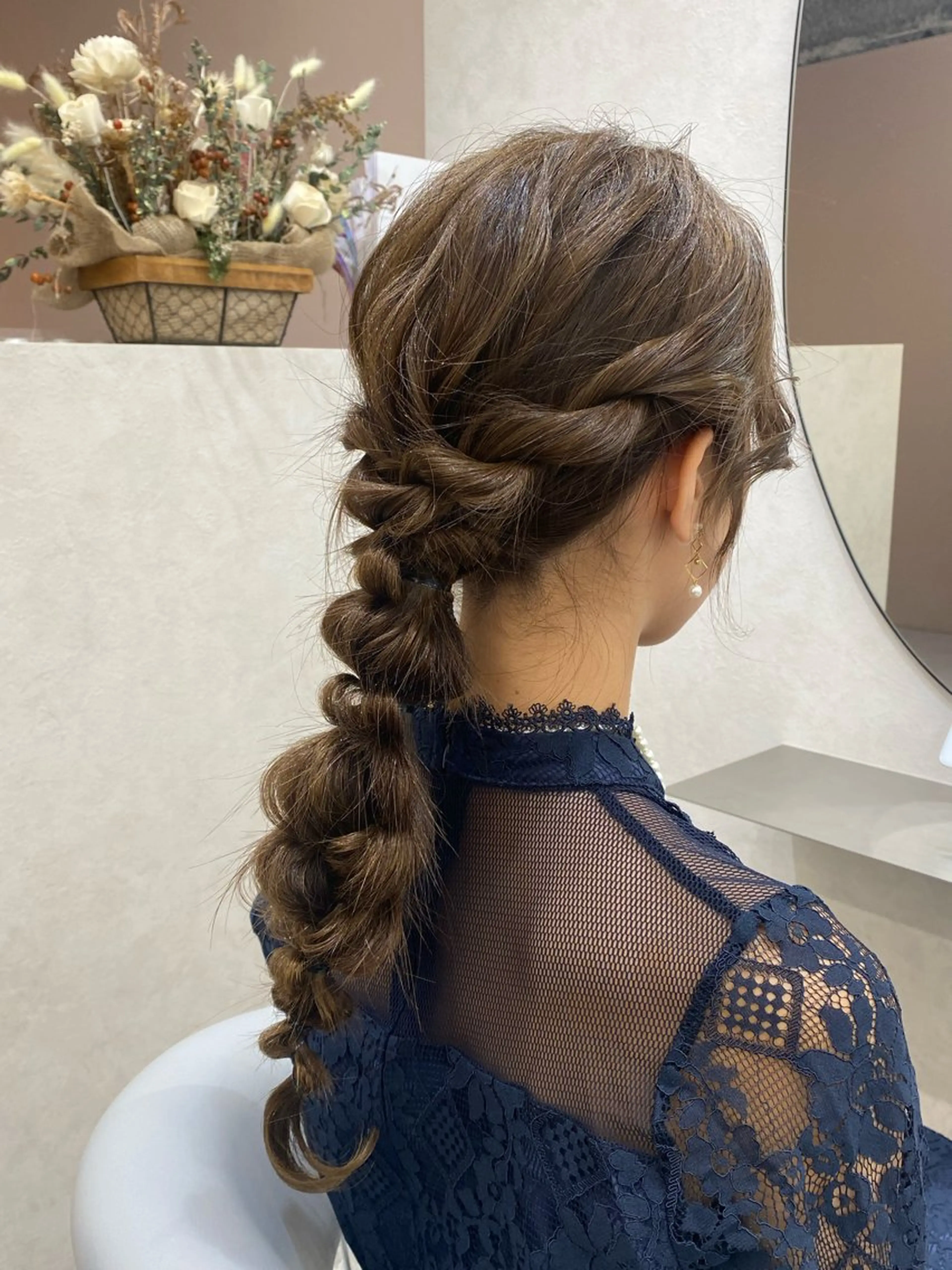 ロング ヘアアレンジ ヘアセット 渋谷/韓国レイヤー/ シールエクステ ななのヘアスタイル