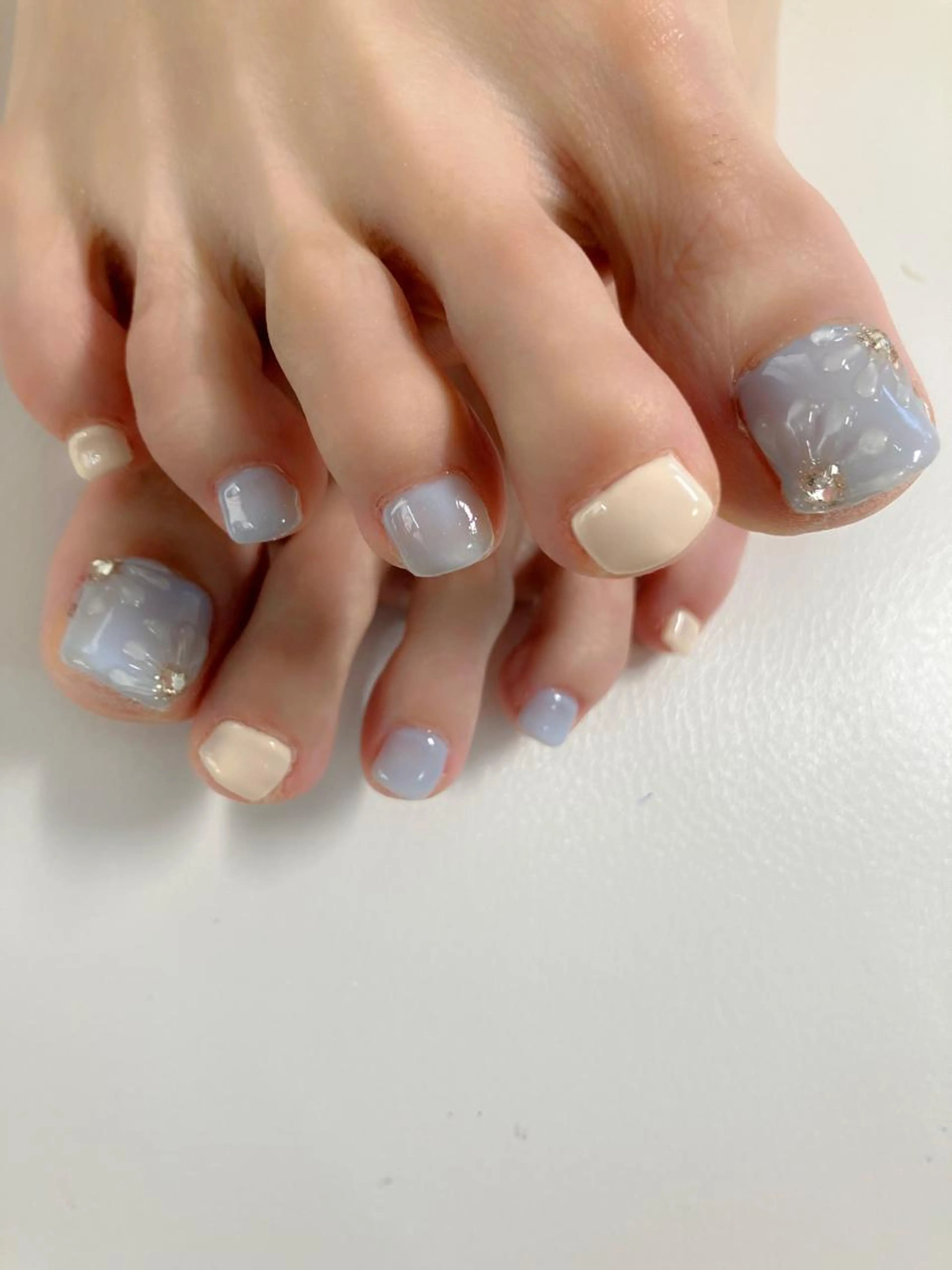オフなし💅フットネイル🦶親指アートの写真