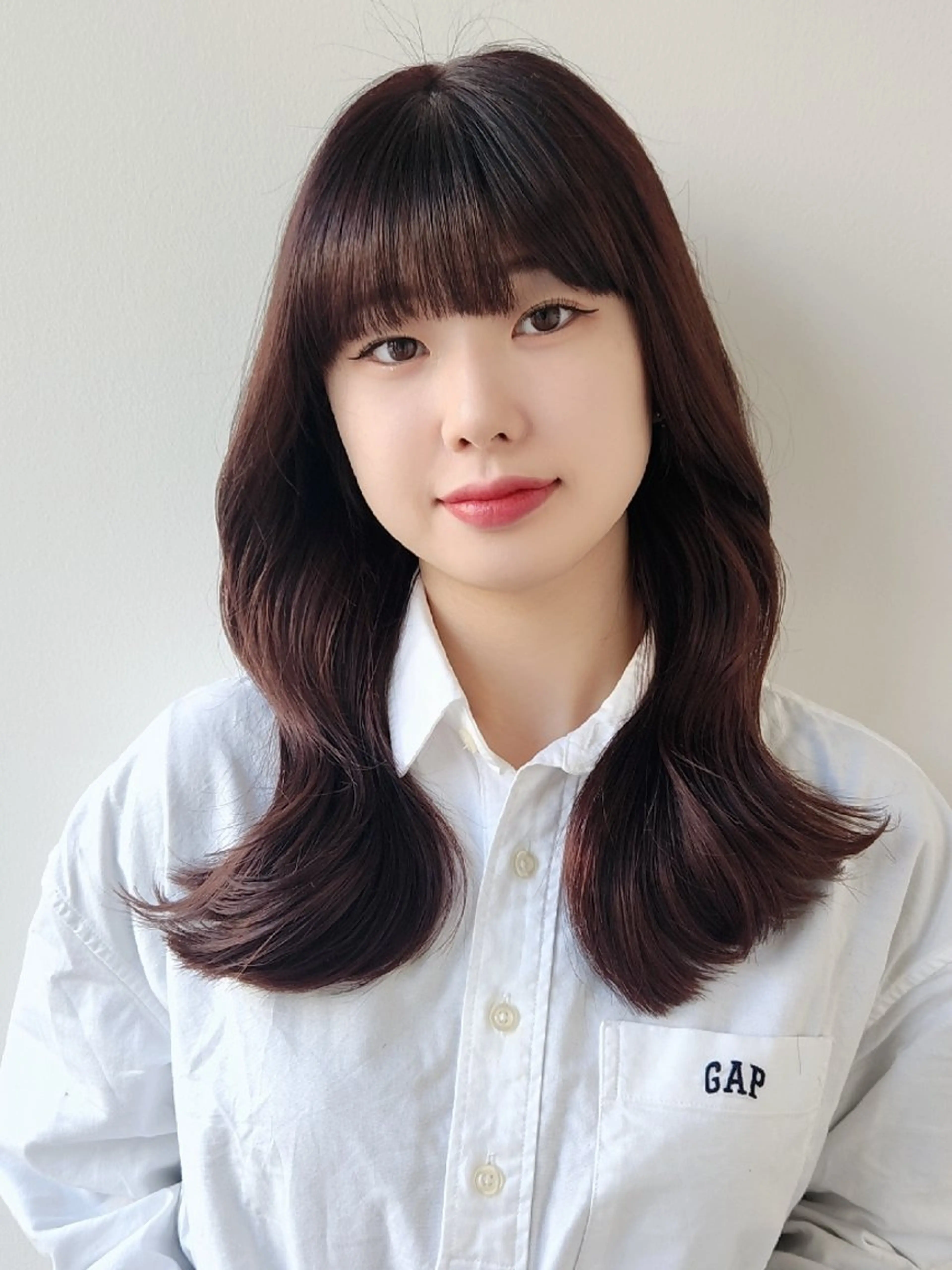 ミディアム カラー Nanako。/韓国 ハッシュカットのヘアスタイル