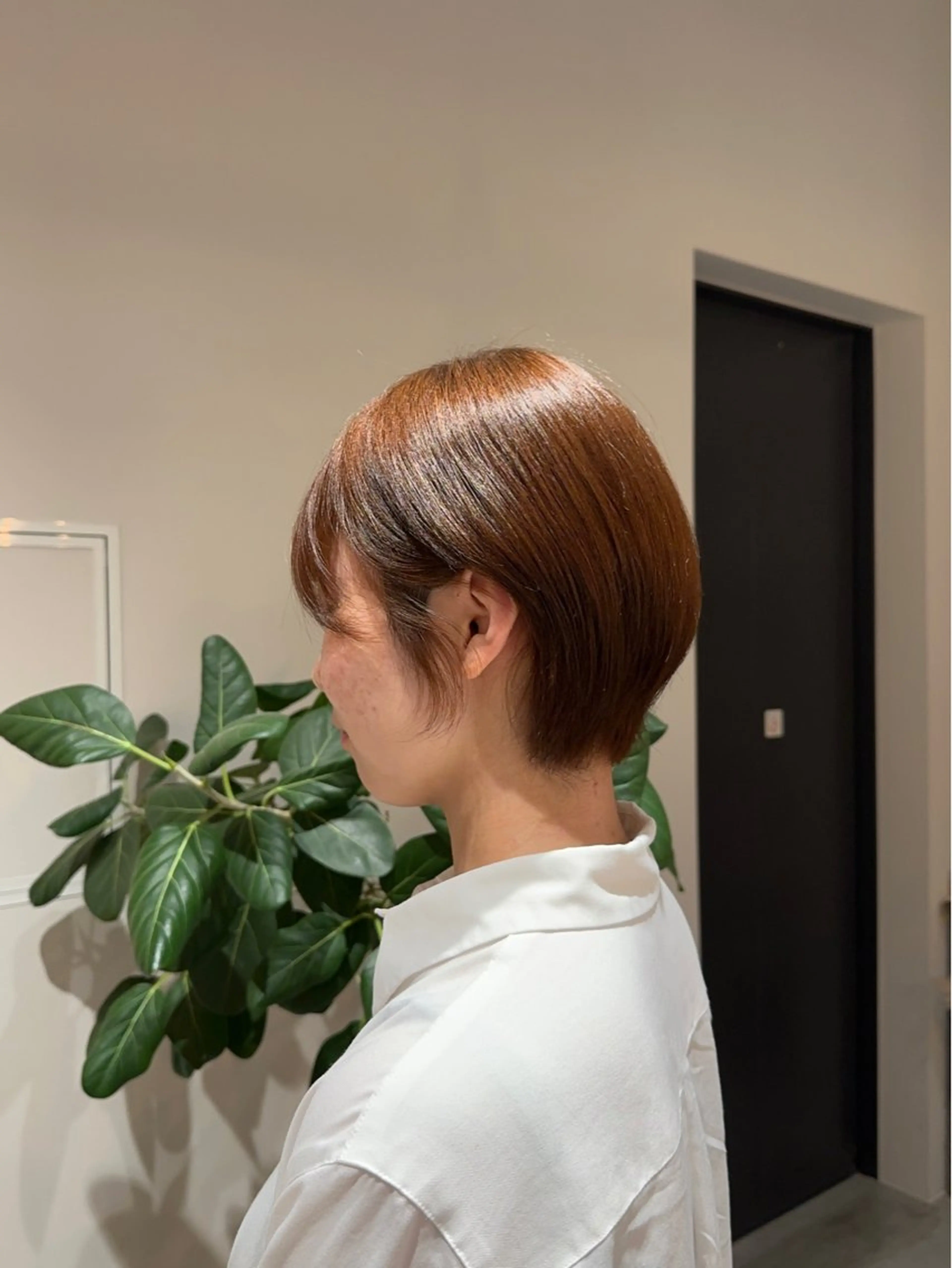 ショート カラー ブリーチ ブラウンカラー ダブルカラー ブリーチなしカラー オレンジ Lapis / miyu.のヘアスタイル