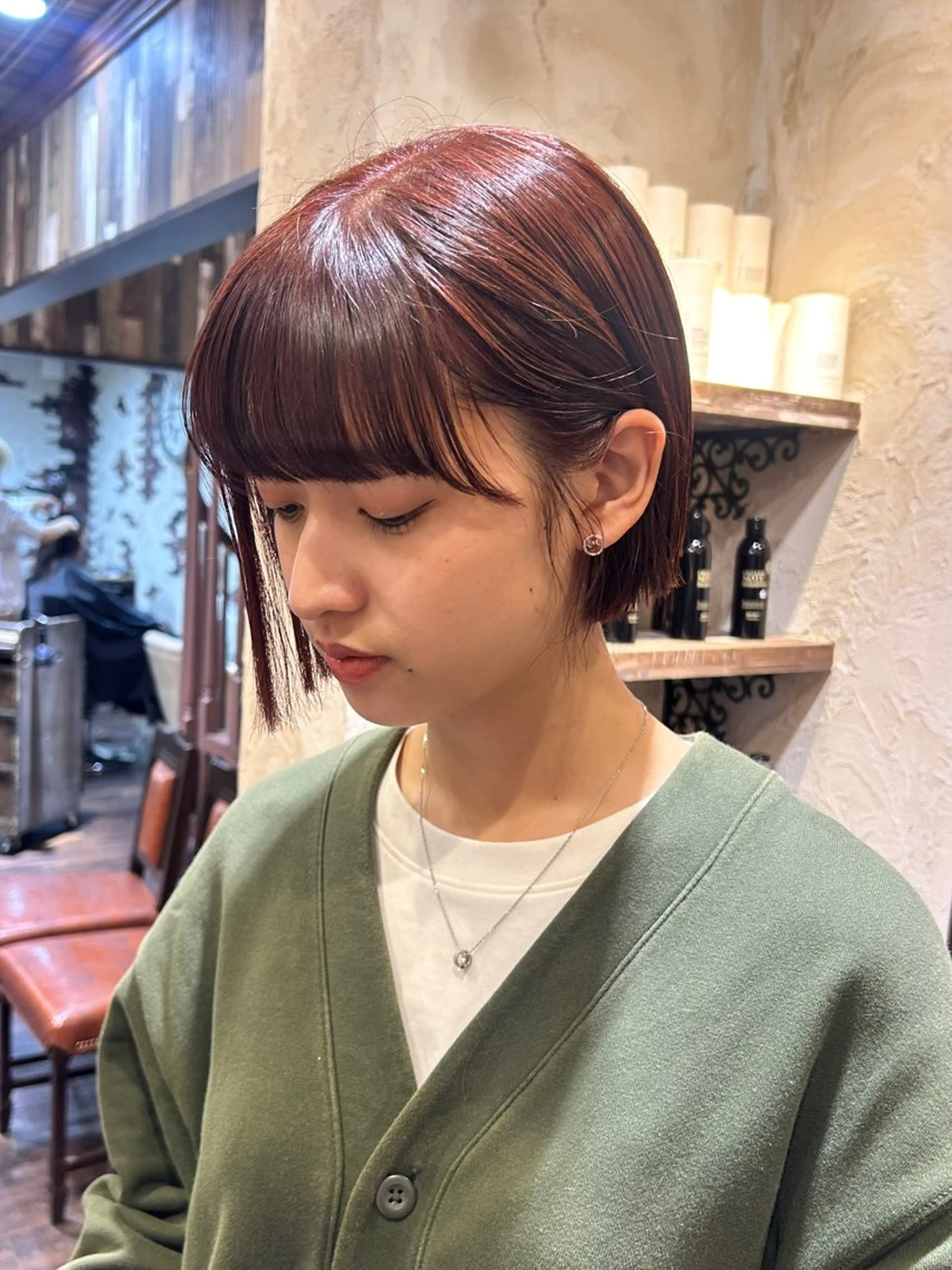 セミロング 韓国メンズ特化 パーマSatskiのヘアスタイル