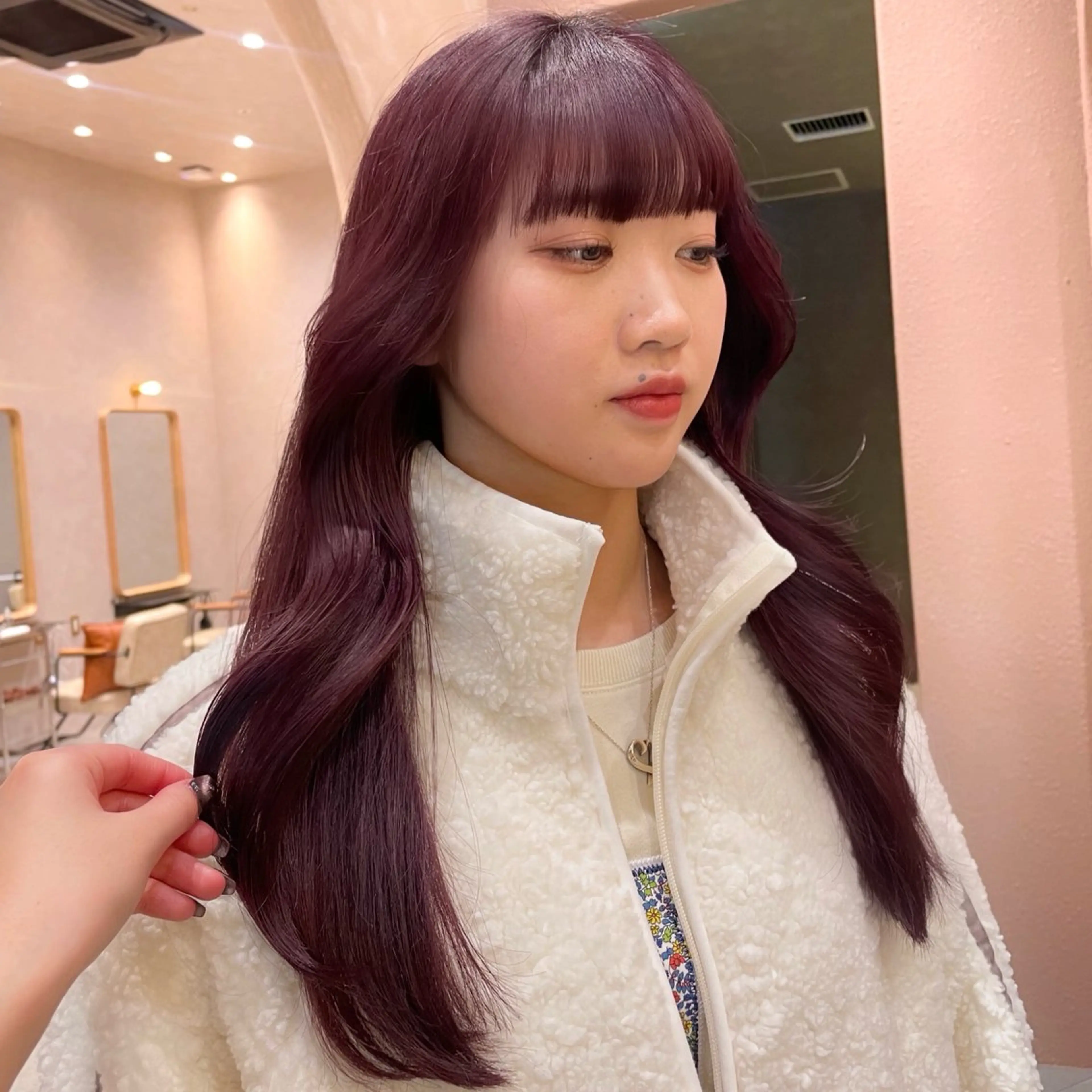 ロング カラー レイヤー/柔らか 透明感カラー/ゆきなのヘアスタイル