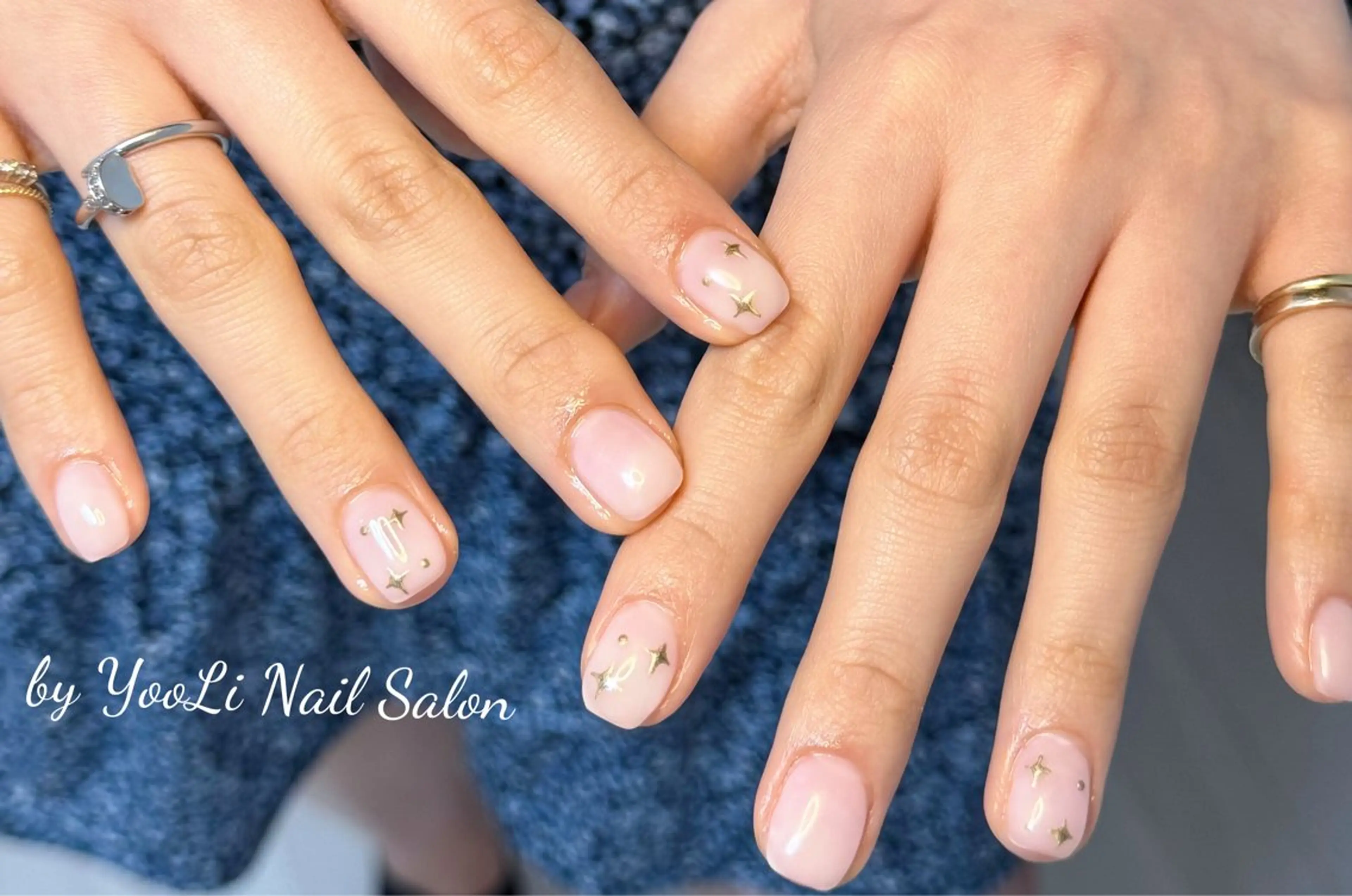 ネイル アートネイル オーロラネイル チークネイル フレンチネイル ガラスフレンチ ハンドネイル 🎀🎀YooLi Nail Salonのネイルデザイン