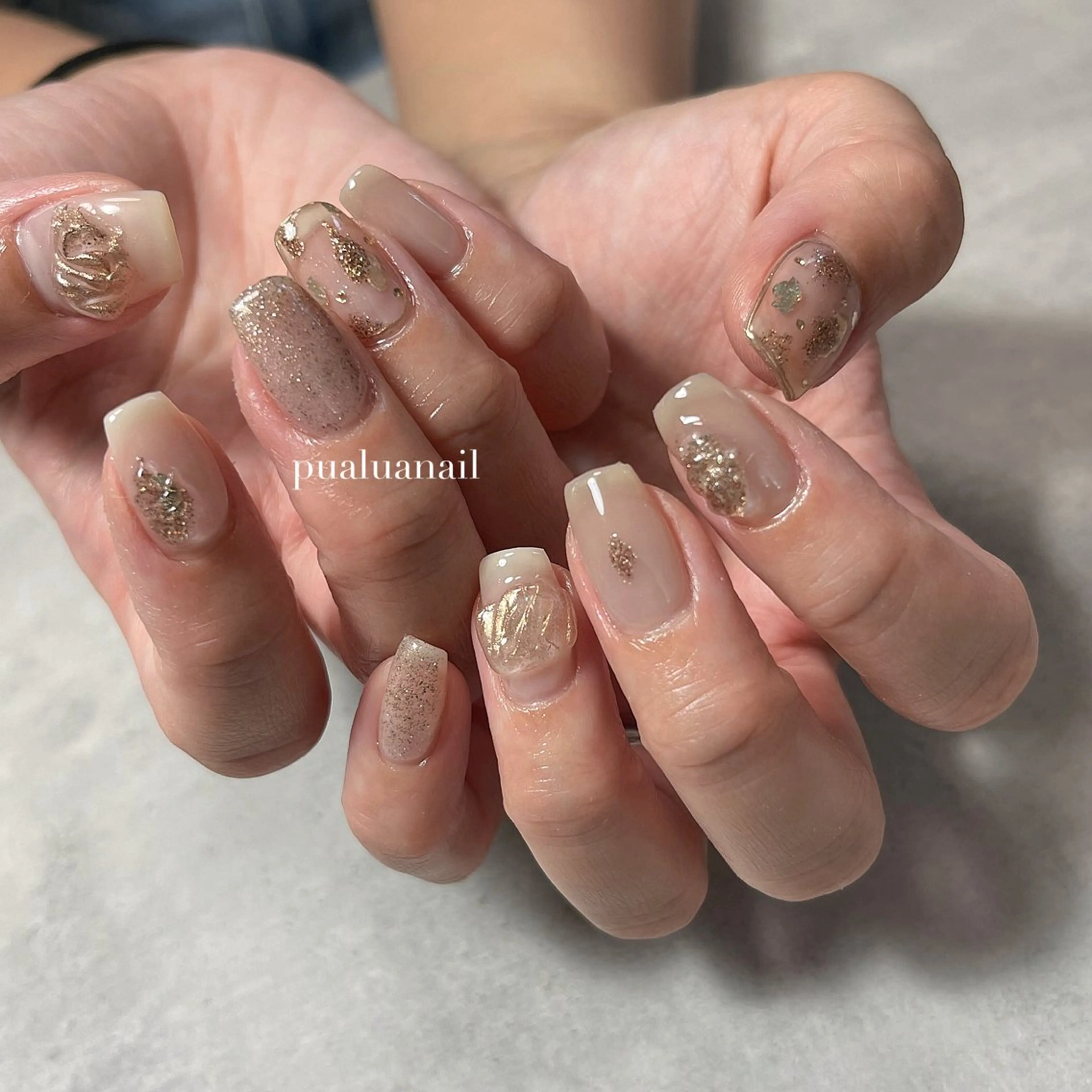 ネイル ニュアンスネイル ハンドネイル pualua miharuのネイルデザイン