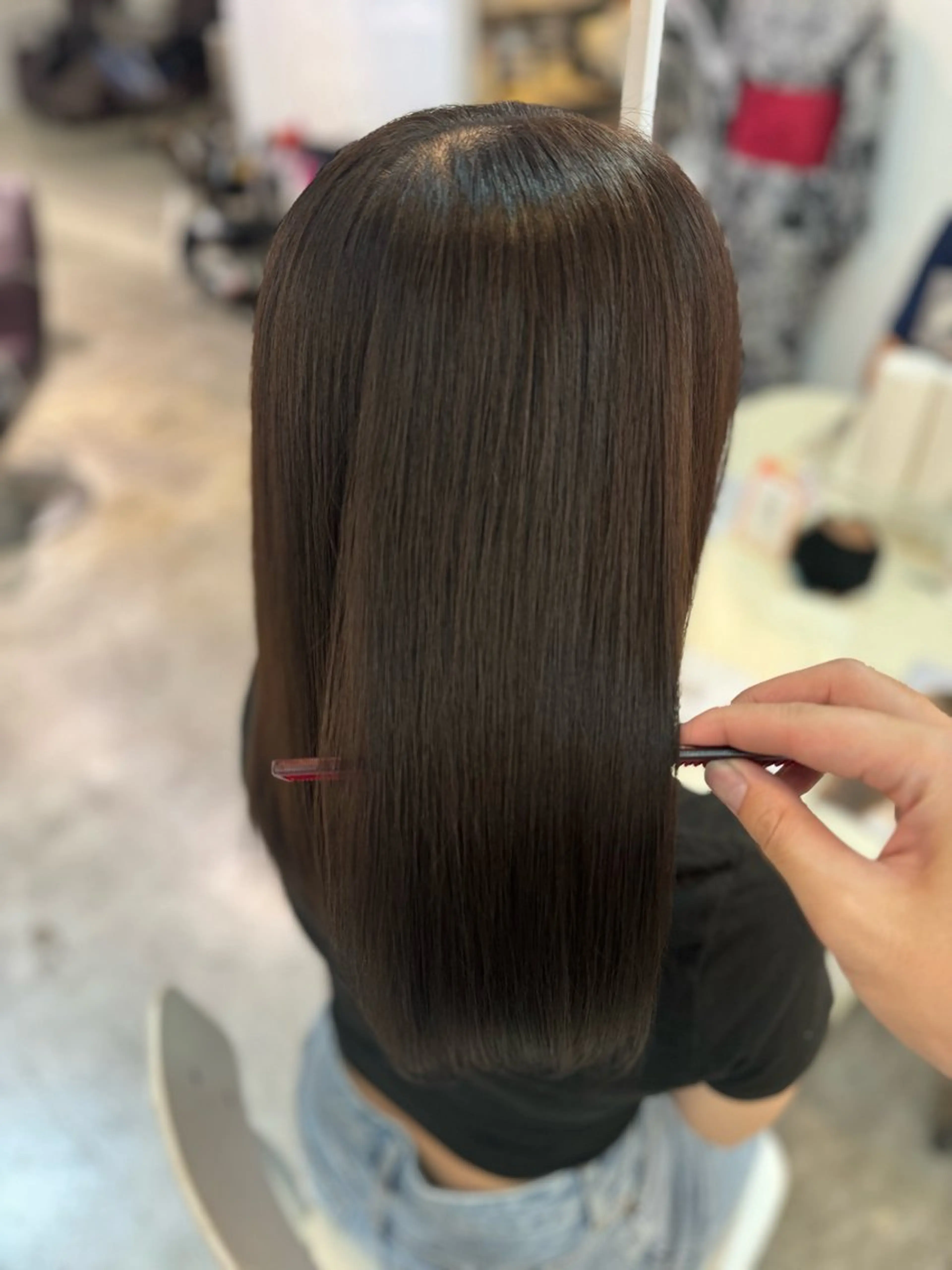 セミロング カラー ブラウンカラー 髪質改善 トリートメント men'sモテ 髪🫧ｼｵﾝのヘアスタイル