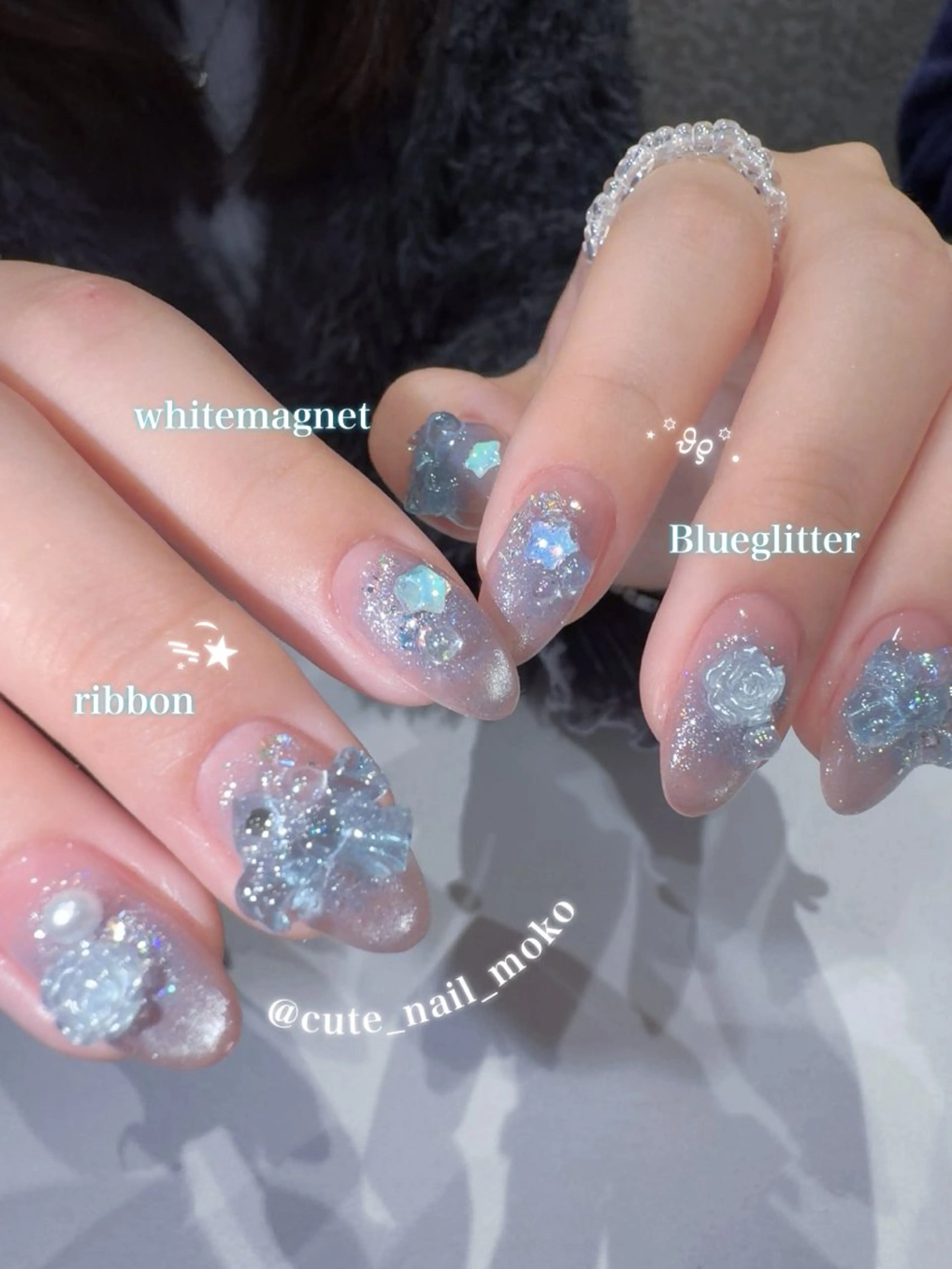 ネイル GO TODAY SHAiRE SALON原宿 Liber所属・️🫧もこ 艶感ネイル🫧のネイルデザイン