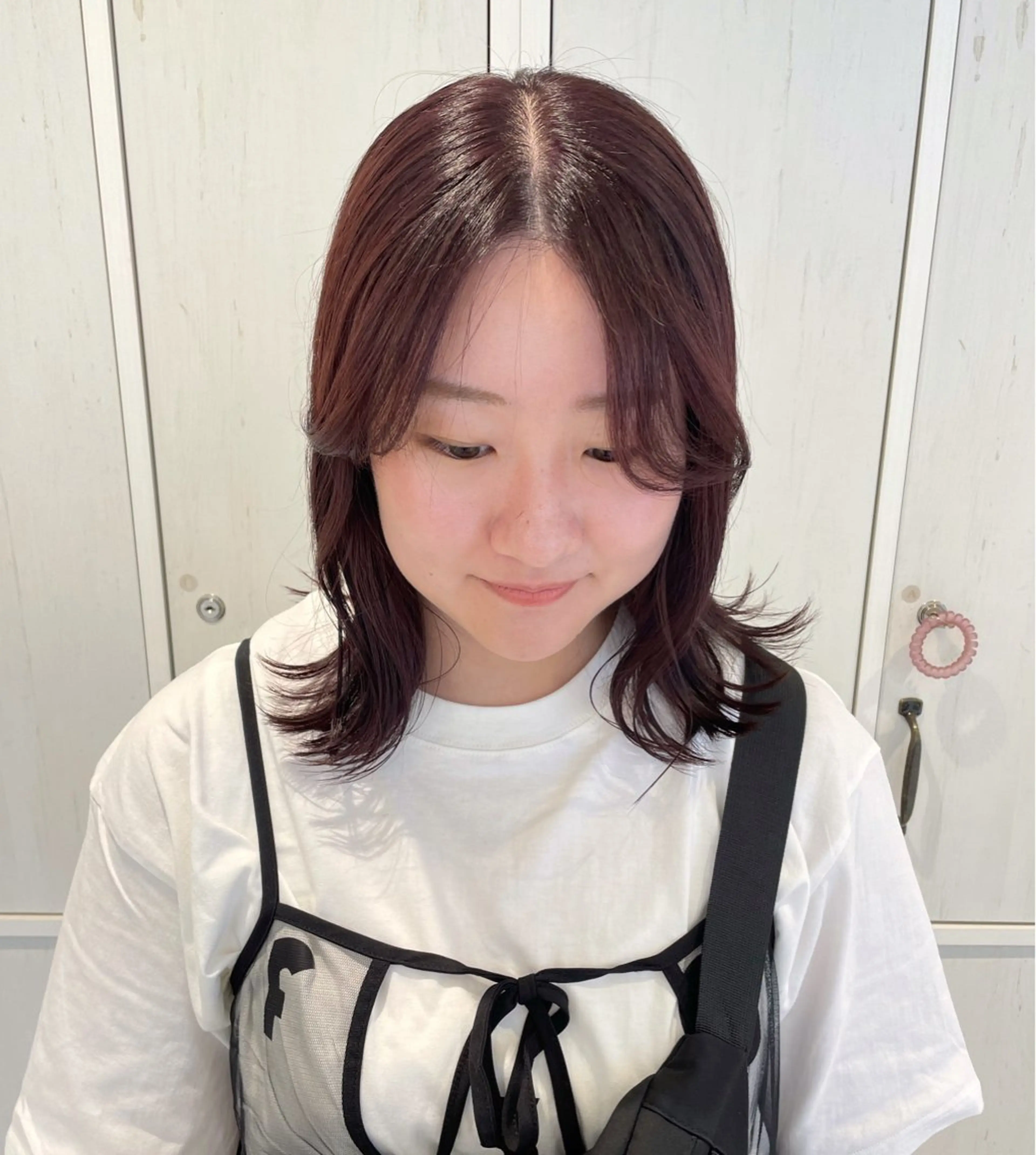 ミディアム カラー ヘアアレンジ ラベンダーカラー ラベンダーピンク ピンクカラー 🌟当日予約OK🌟 西野楓加のヘアスタイル