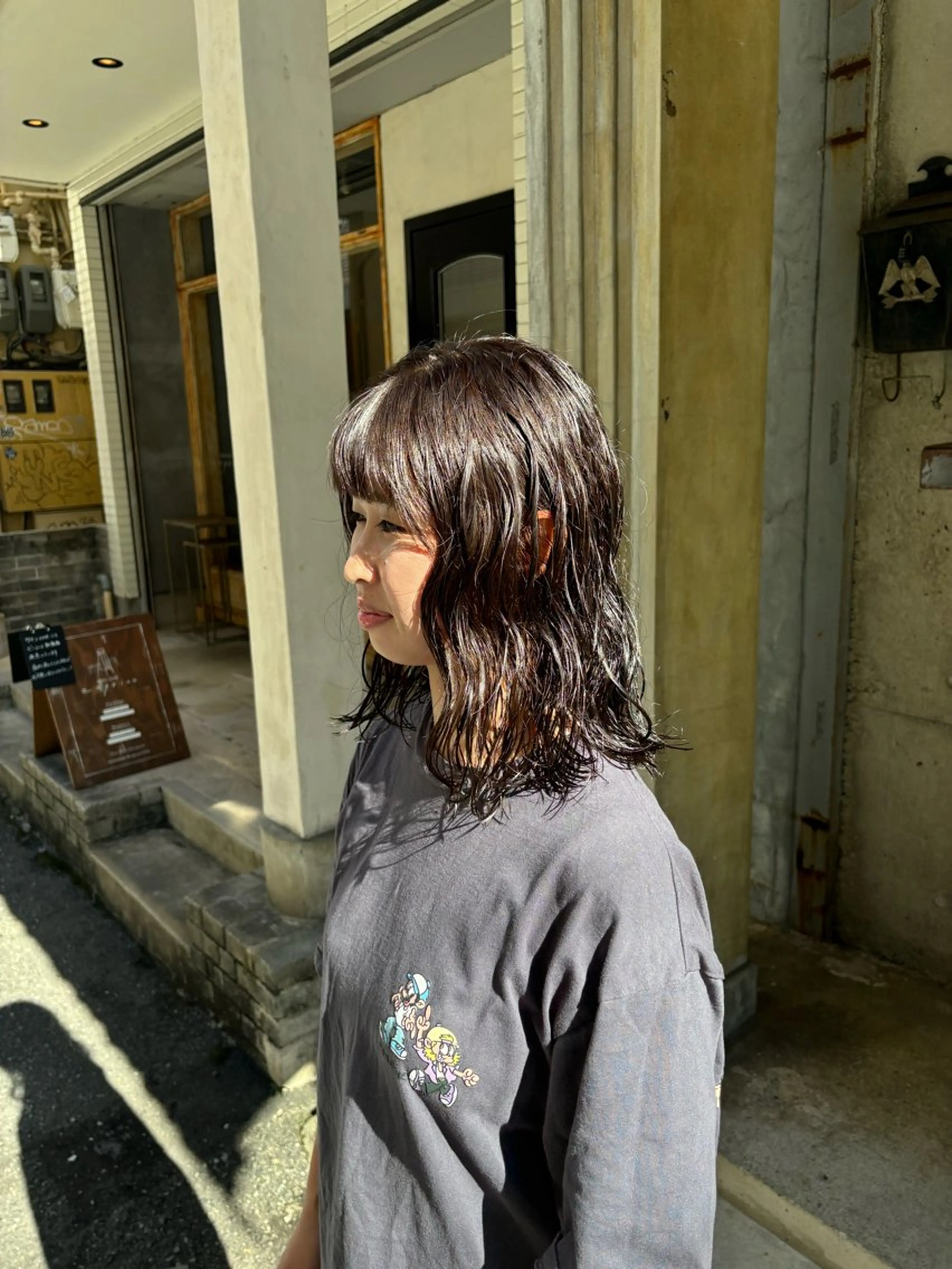 ミディアム ミディアムパーマ 水原波津輝/ボブ /ニュアンスパーマのヘアスタイル