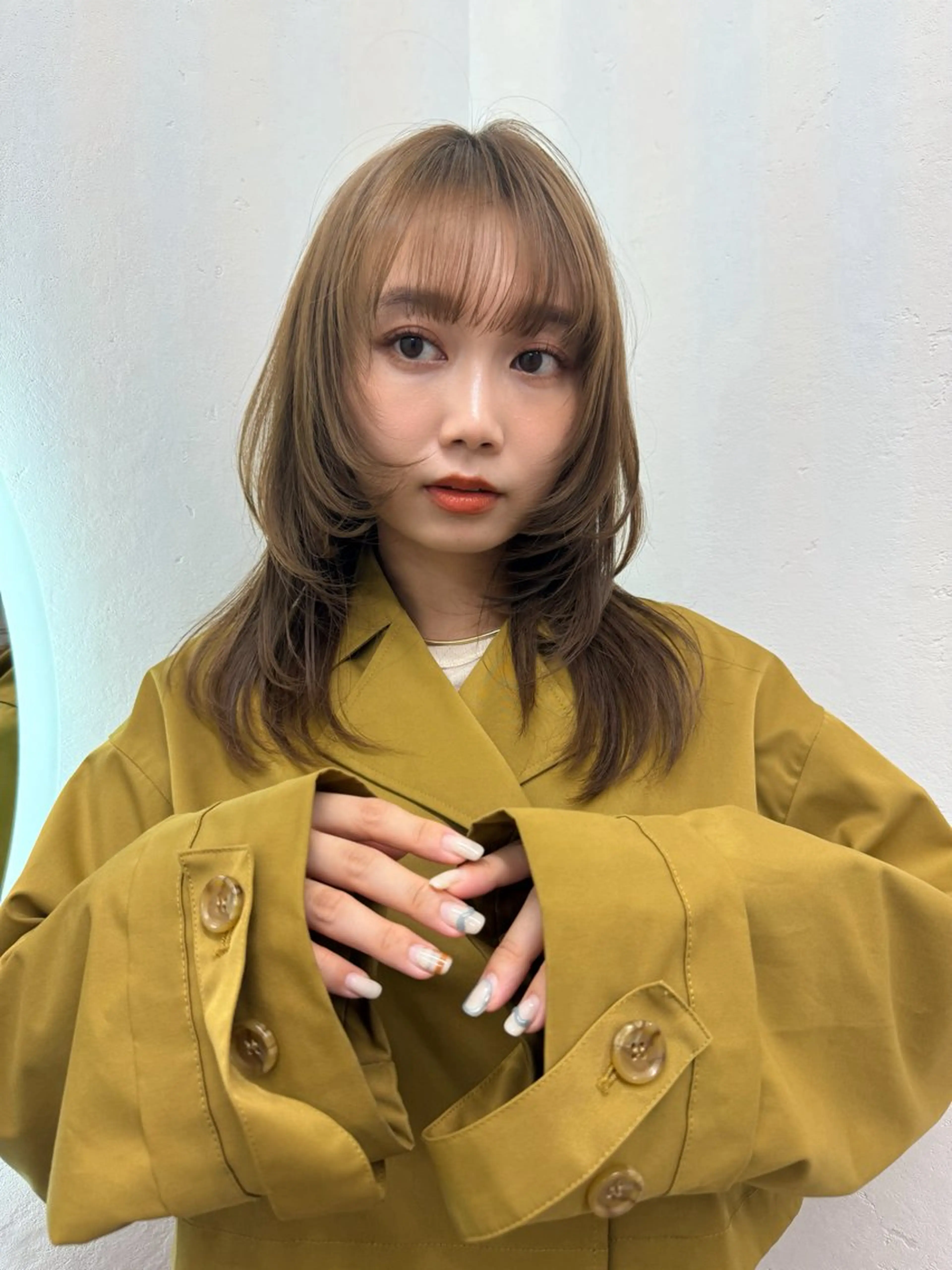 ミディアム 艶髪／レイヤー／ 垢抜け🩵／MARIのヘアスタイル