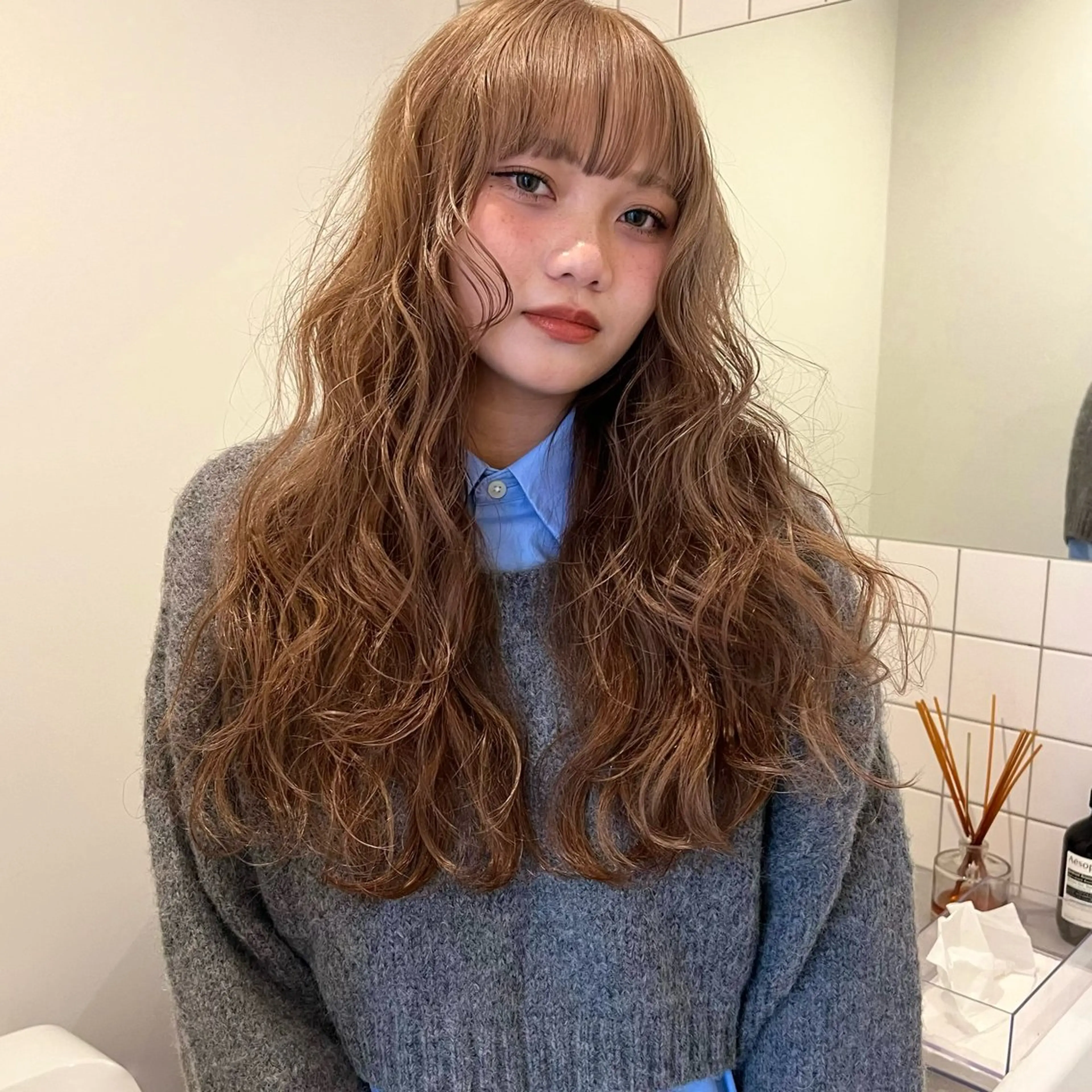 ロング ヘアカラー 舟橋耀/ブリーチカラ ー/レイヤーカットのヘアスタイル