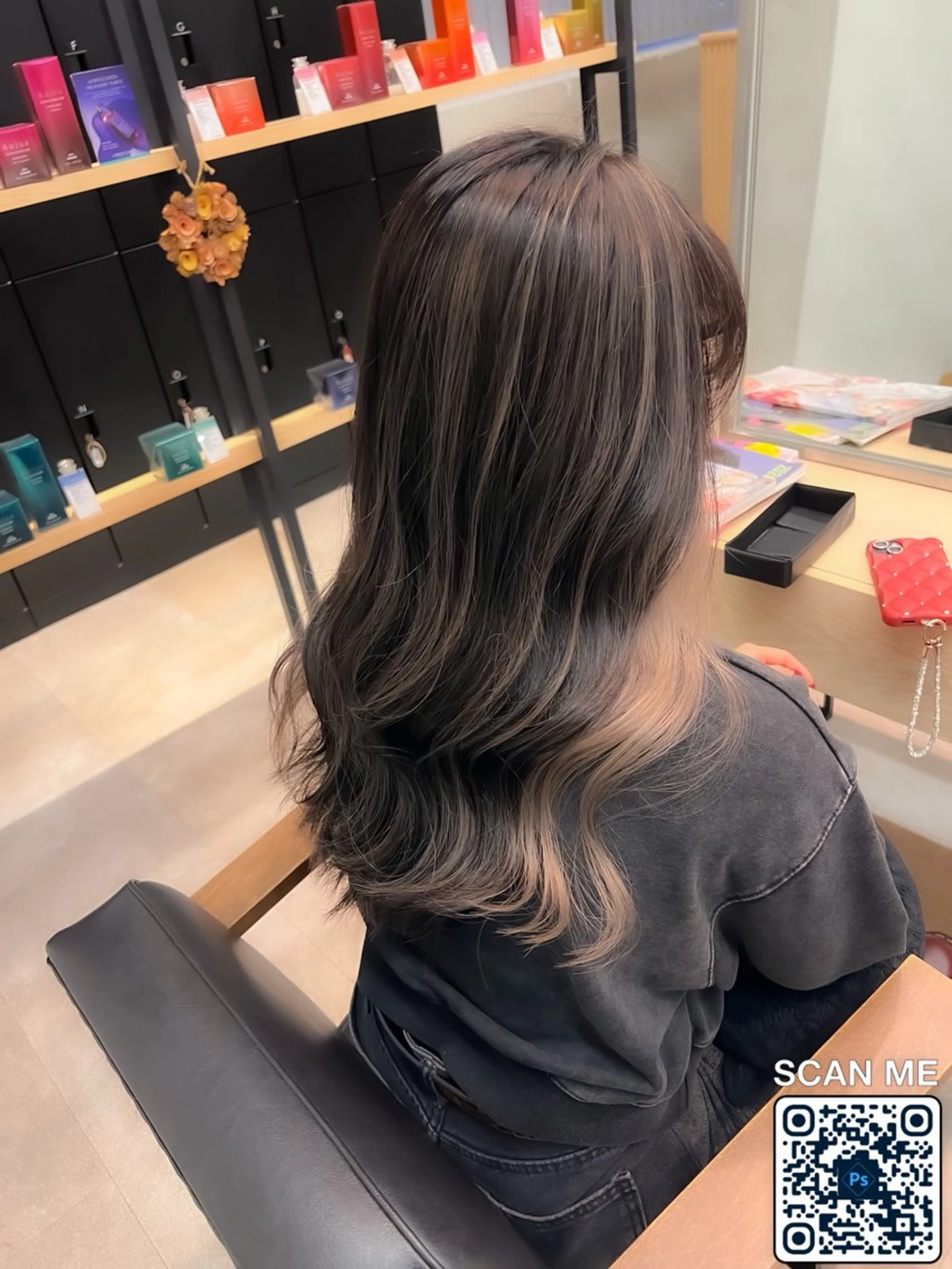 ロング ヘアカラー トリートメント 髪質改善/レイヤー 暖色/shiinaのヘアスタイル